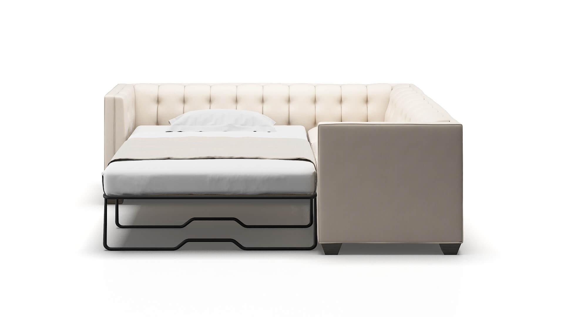 Grant Bella Buckwheat Sectional Sleeper Espresso legs 1