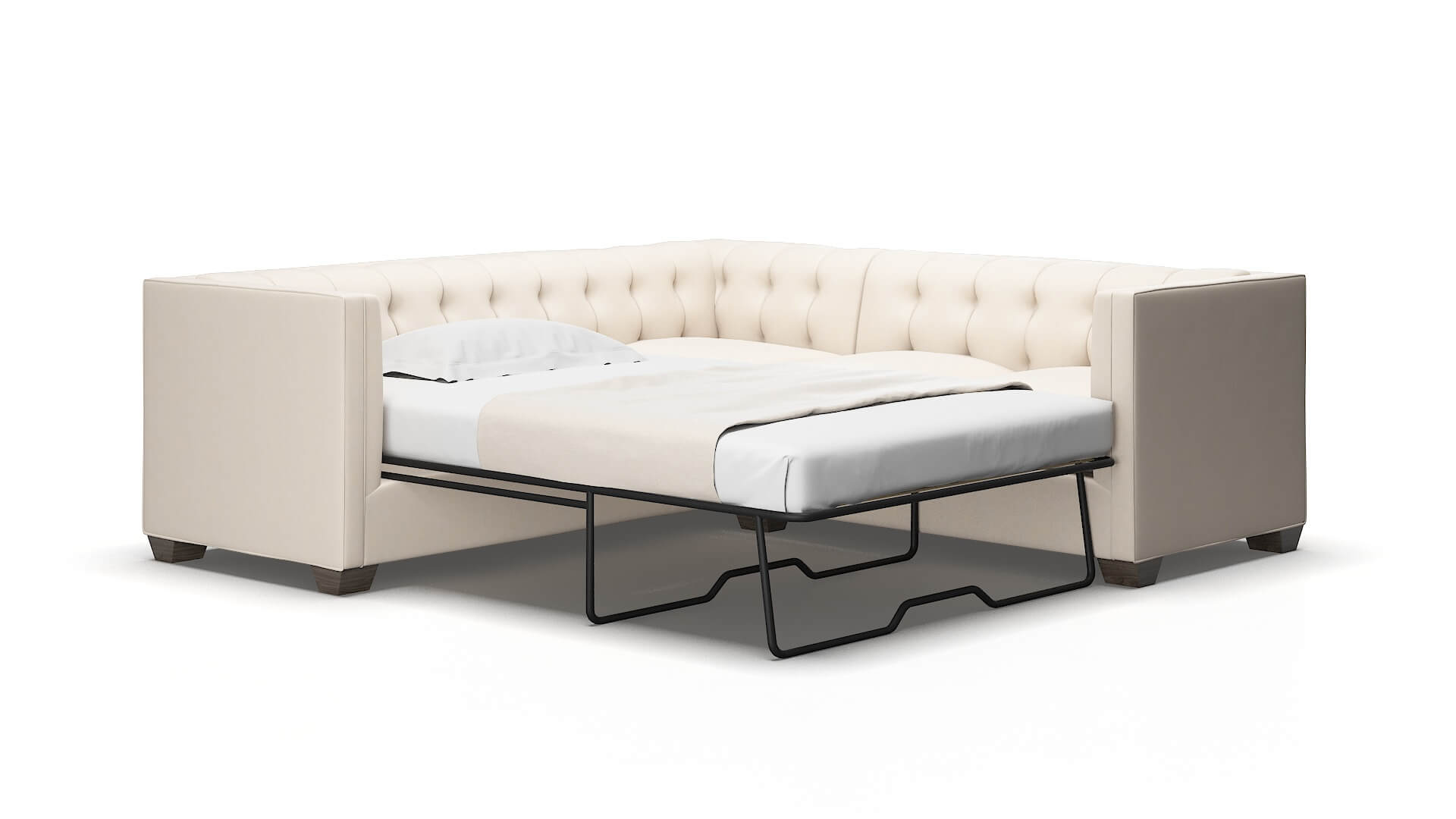 Grant Bella Buckwheat Sectional Sleeper Espresso legs 2