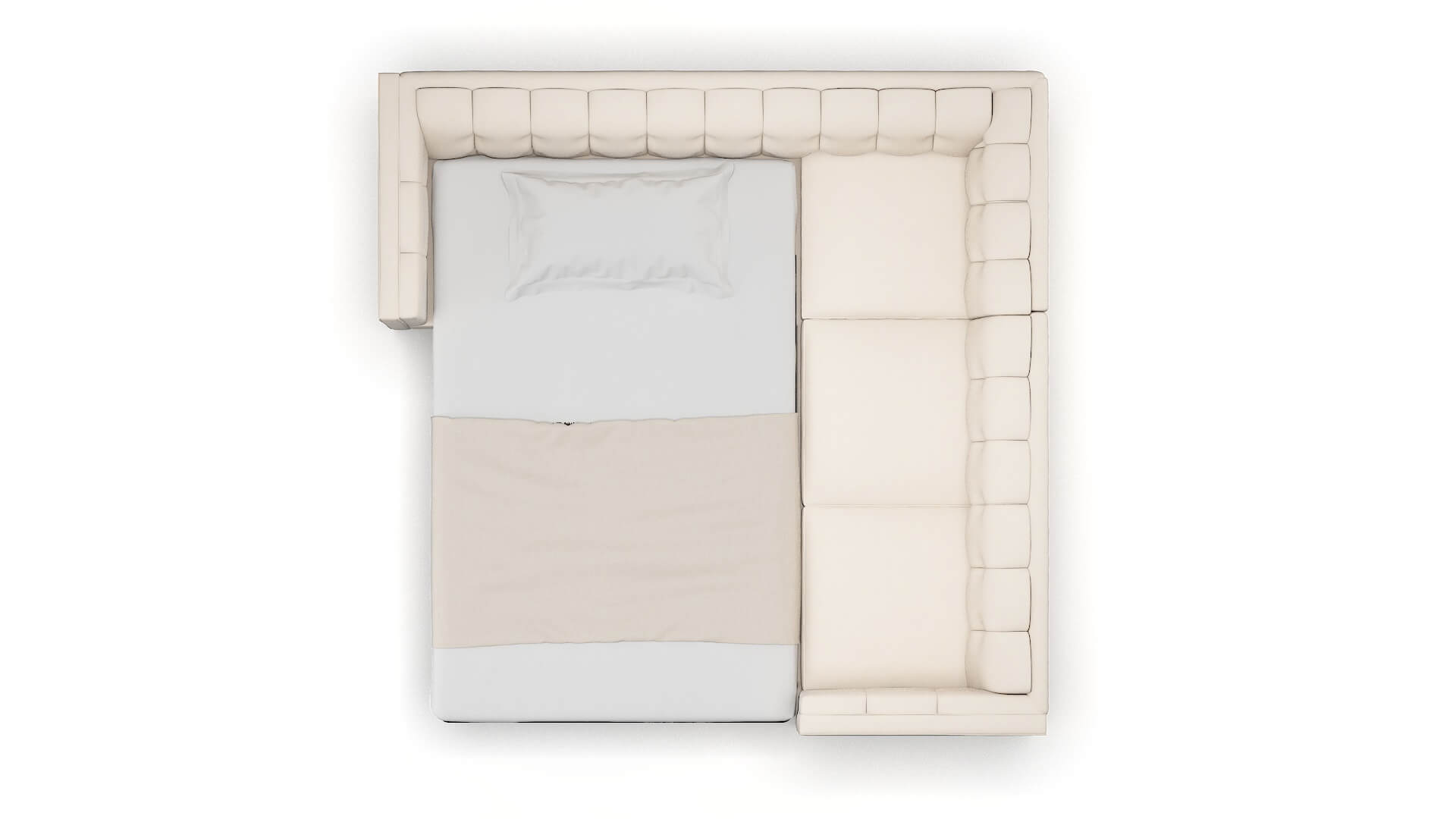 Grant Bella Buckwheat Sectional Sleeper Espresso legs 3