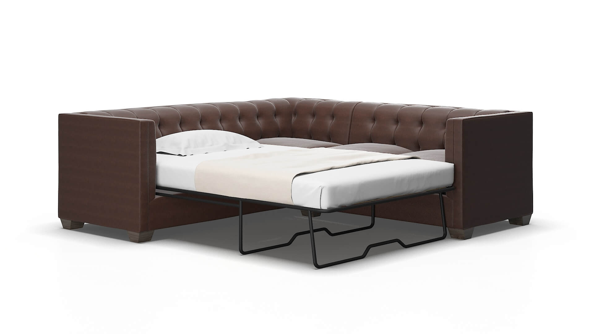 Grant Bella espresso Sectional sleeper Espresso Legs  2