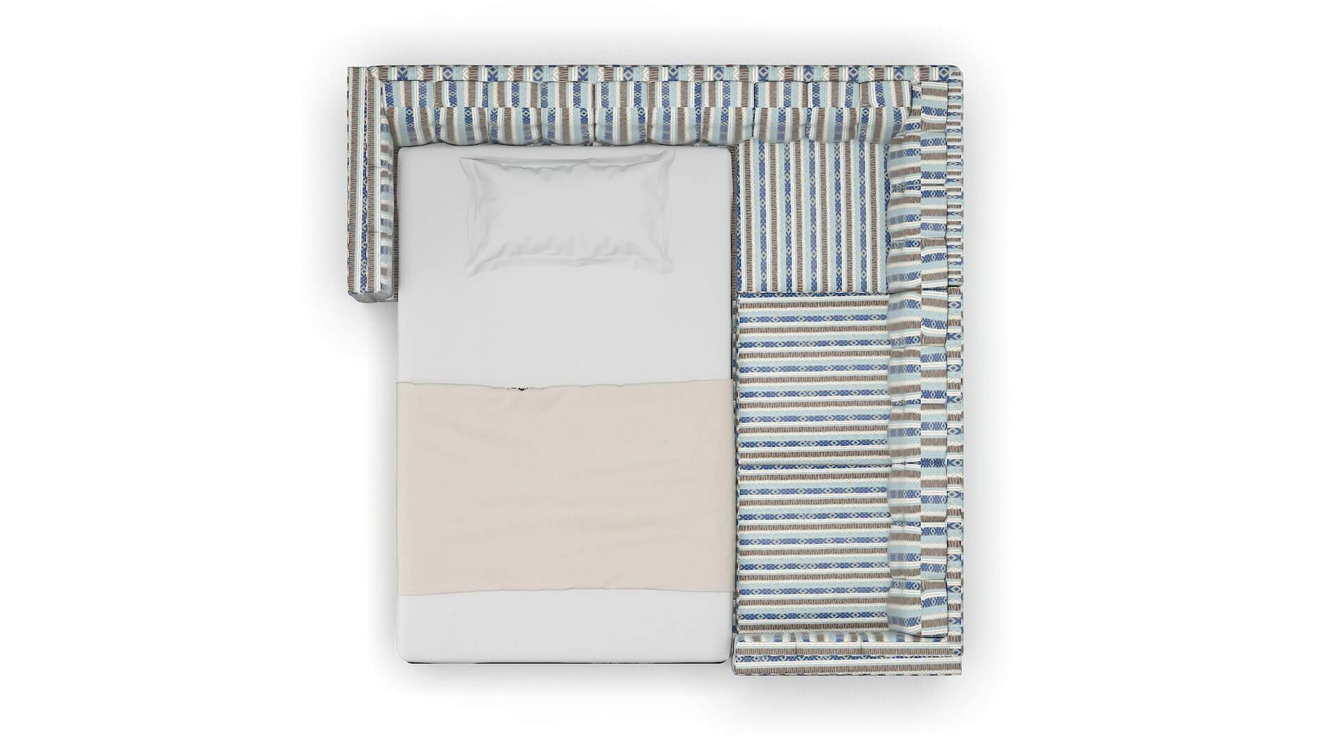 Grant Bodhi Indigo Sectional Sleeper Espresso legs 3