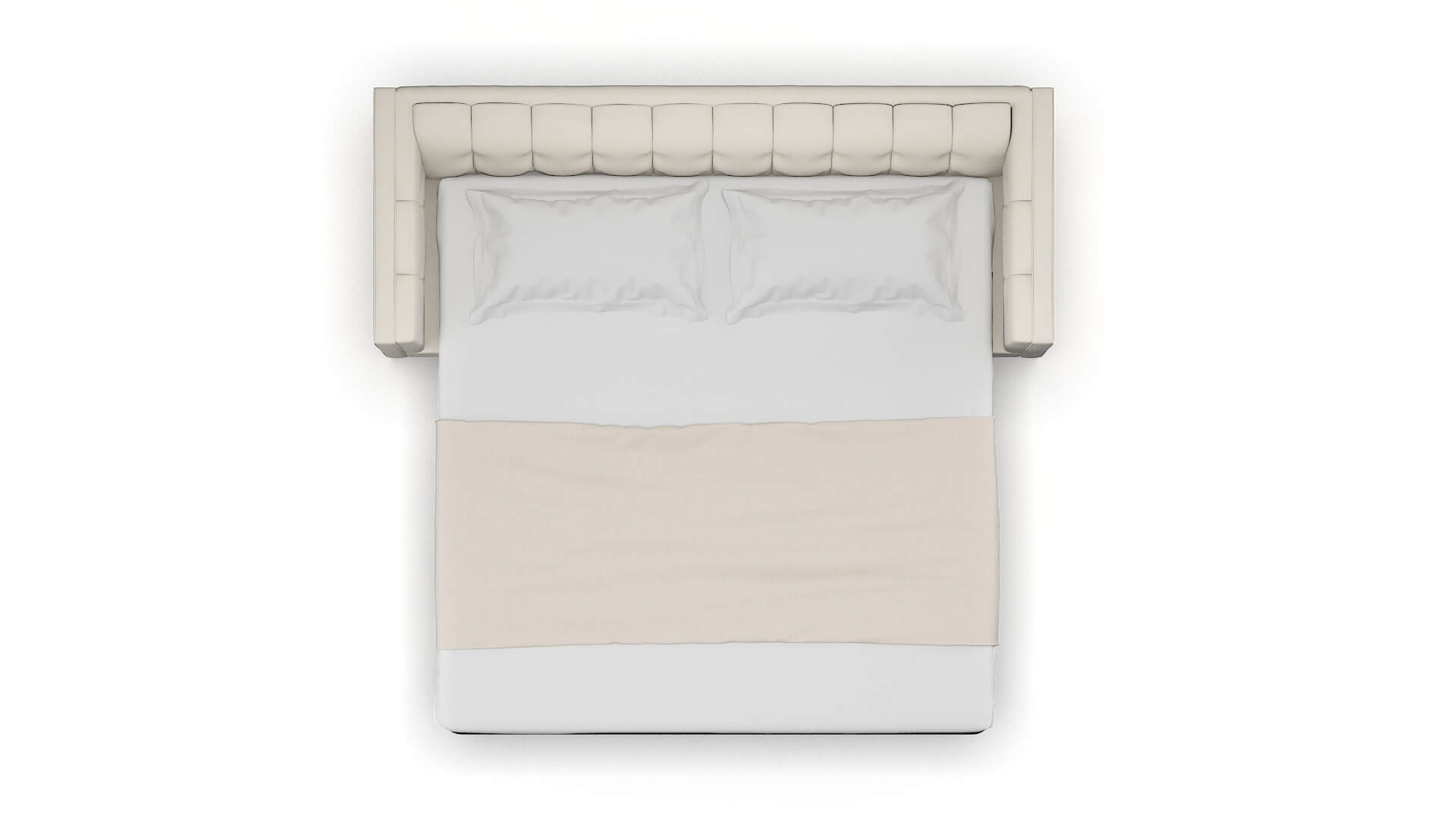 Grant Bungalow Ivory Sofa Sleeper Espresso legs 3