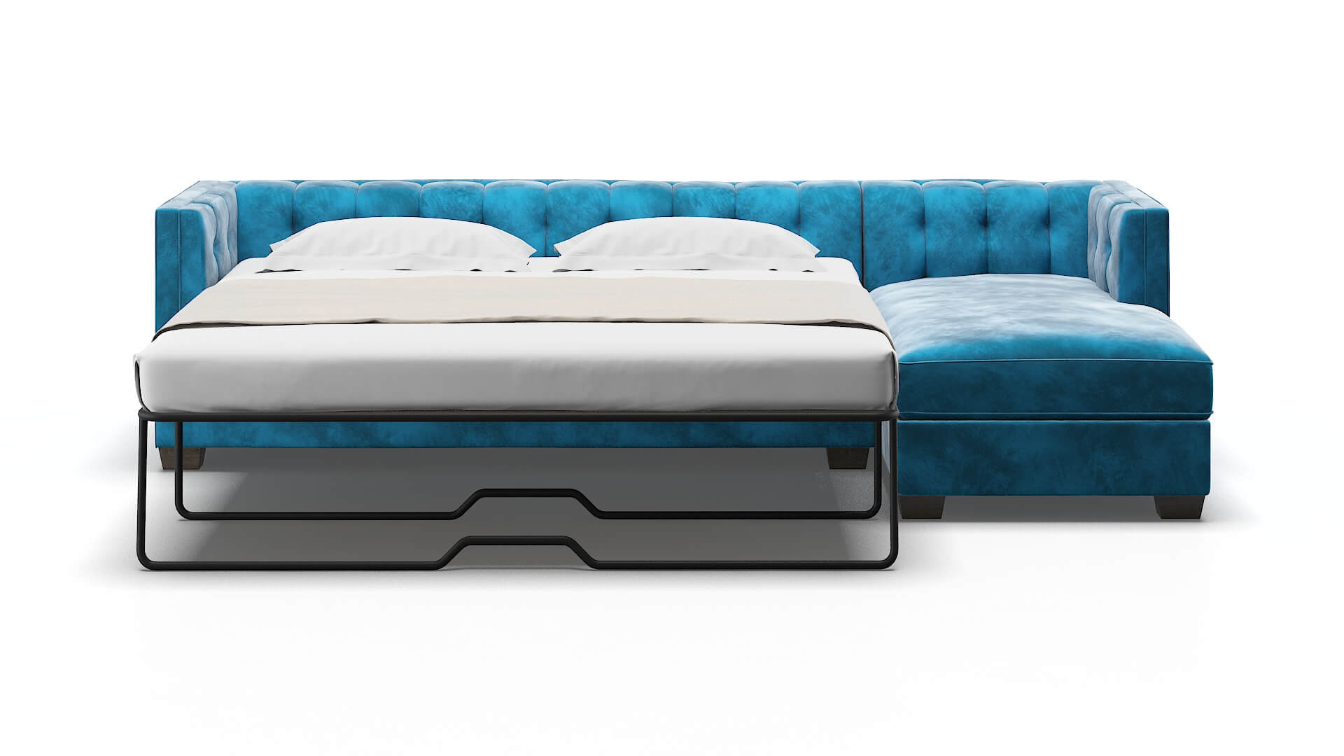 Grant Buzz Teal Panel Sleeper Espresso legs 1