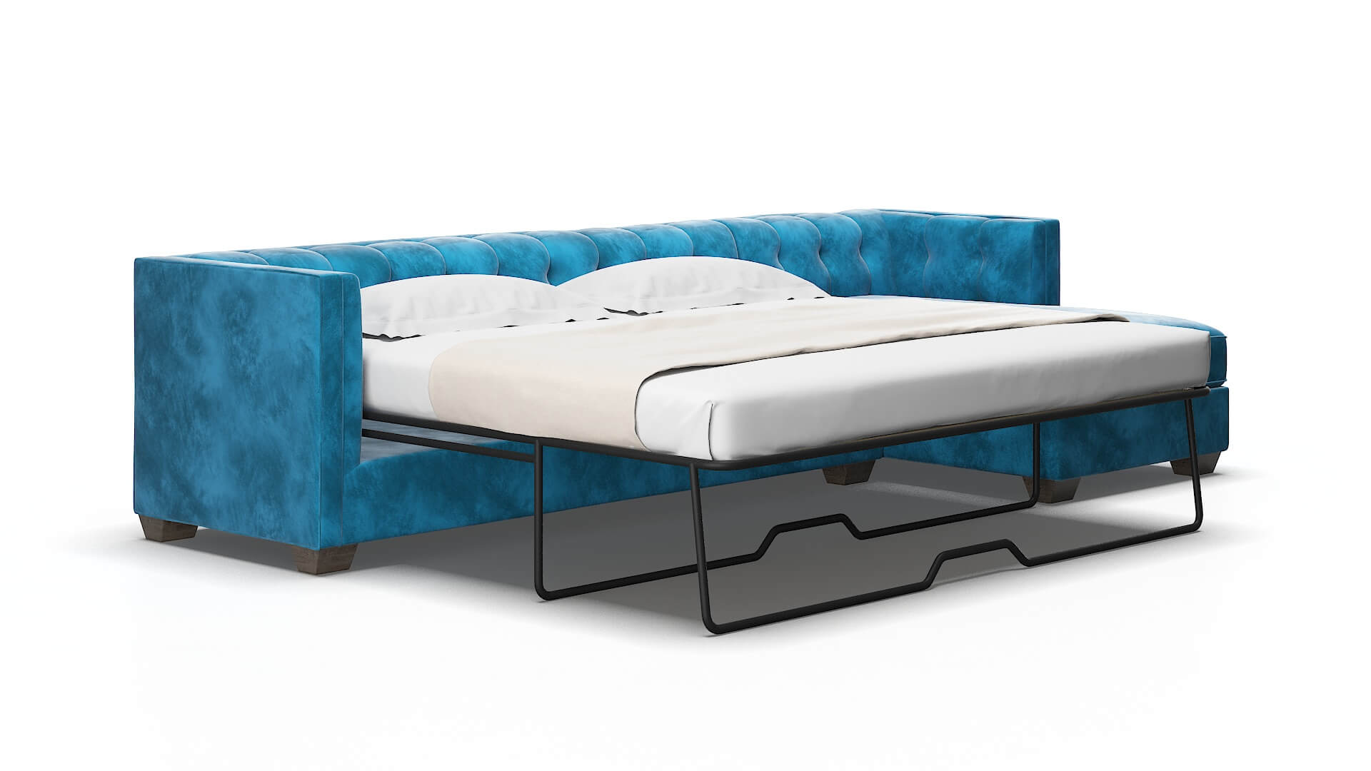Grant Buzz teal Panel sleeper Espresso Legs  2