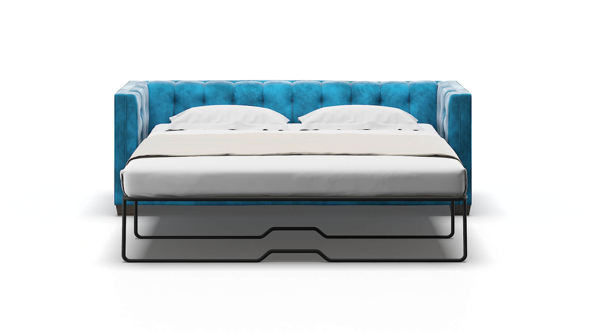 Grant Buzz Teal Sofa Sleeper Espresso legs 1