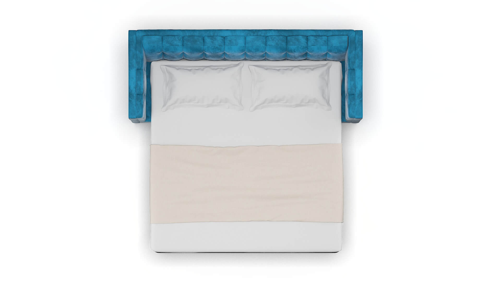 Grant Buzz Teal Sofa Sleeper Espresso legs 3