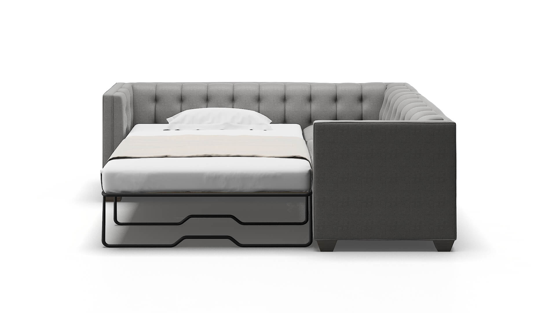 Grant Catalina Steel Sectional Sleeper Espresso legs 1