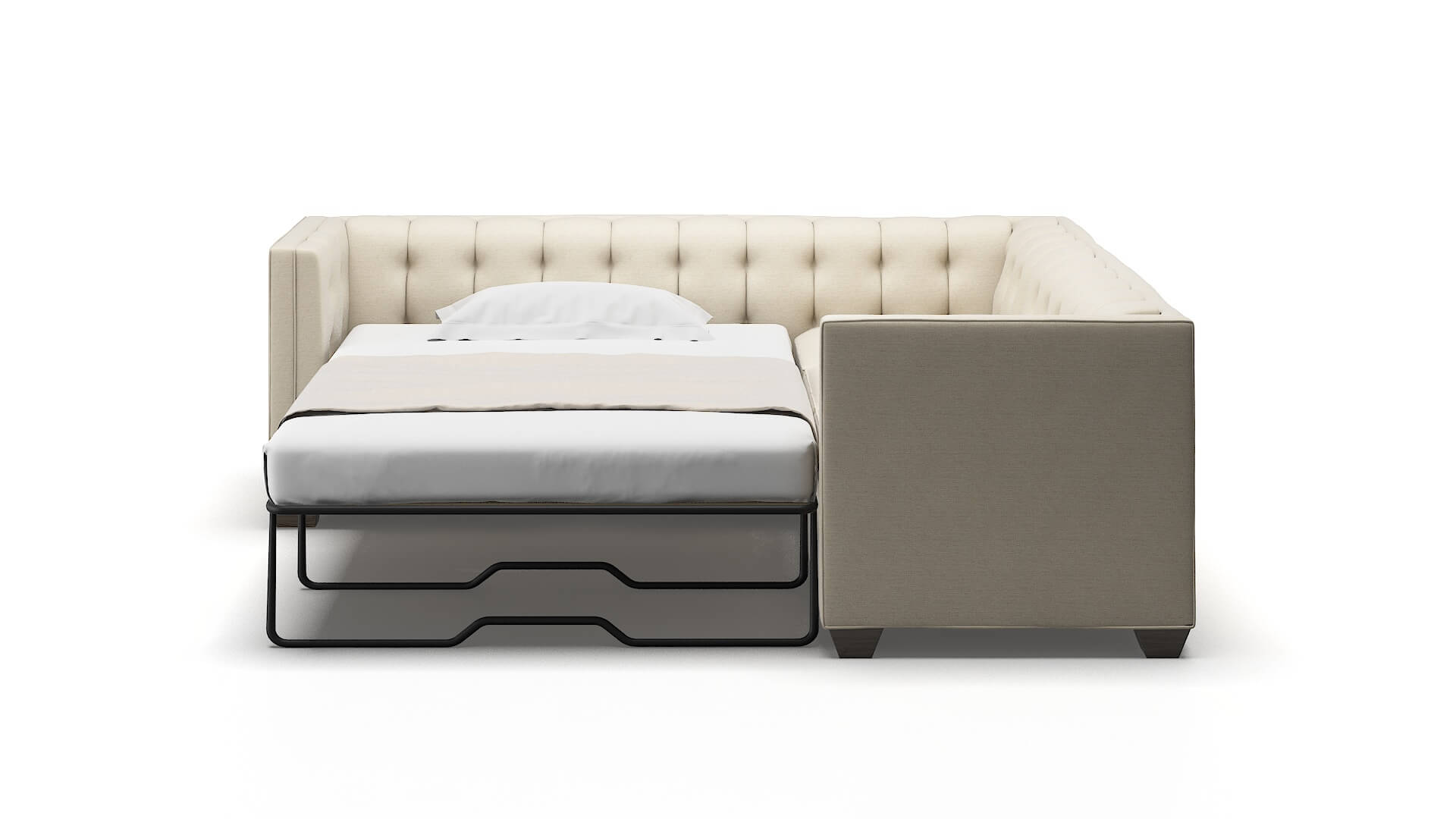 Grant Chance Sand Sectional Sleeper Espresso legs 1