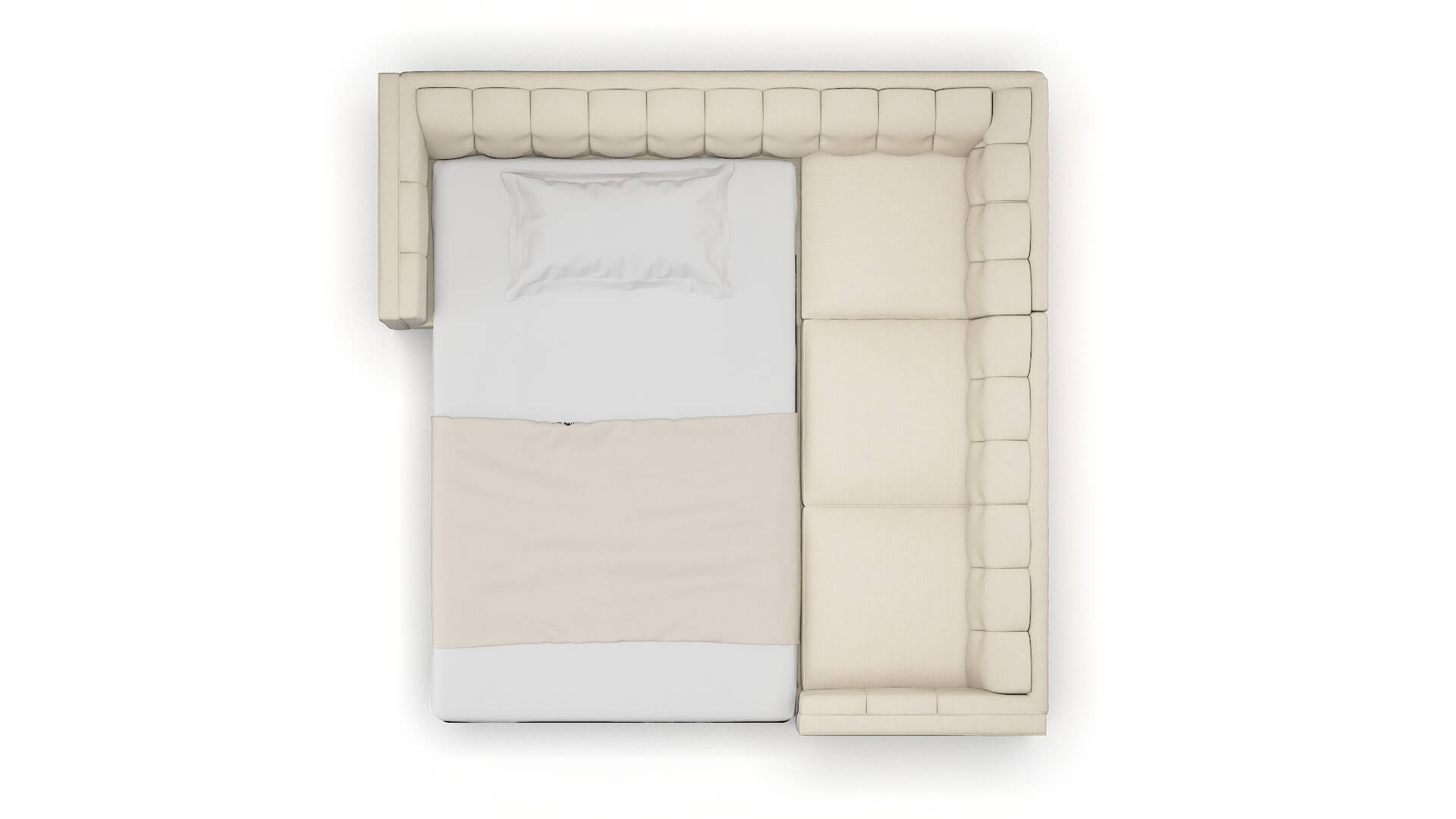 Grant Chance Sand Sectional Sleeper Espresso legs 3