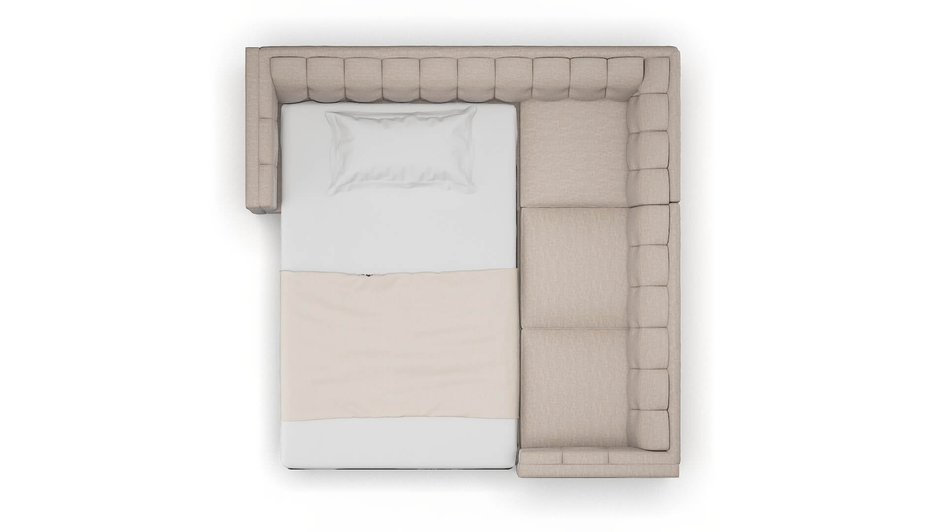 Grant Clyde Dolphin Sectional Sleeper Espresso legs 3