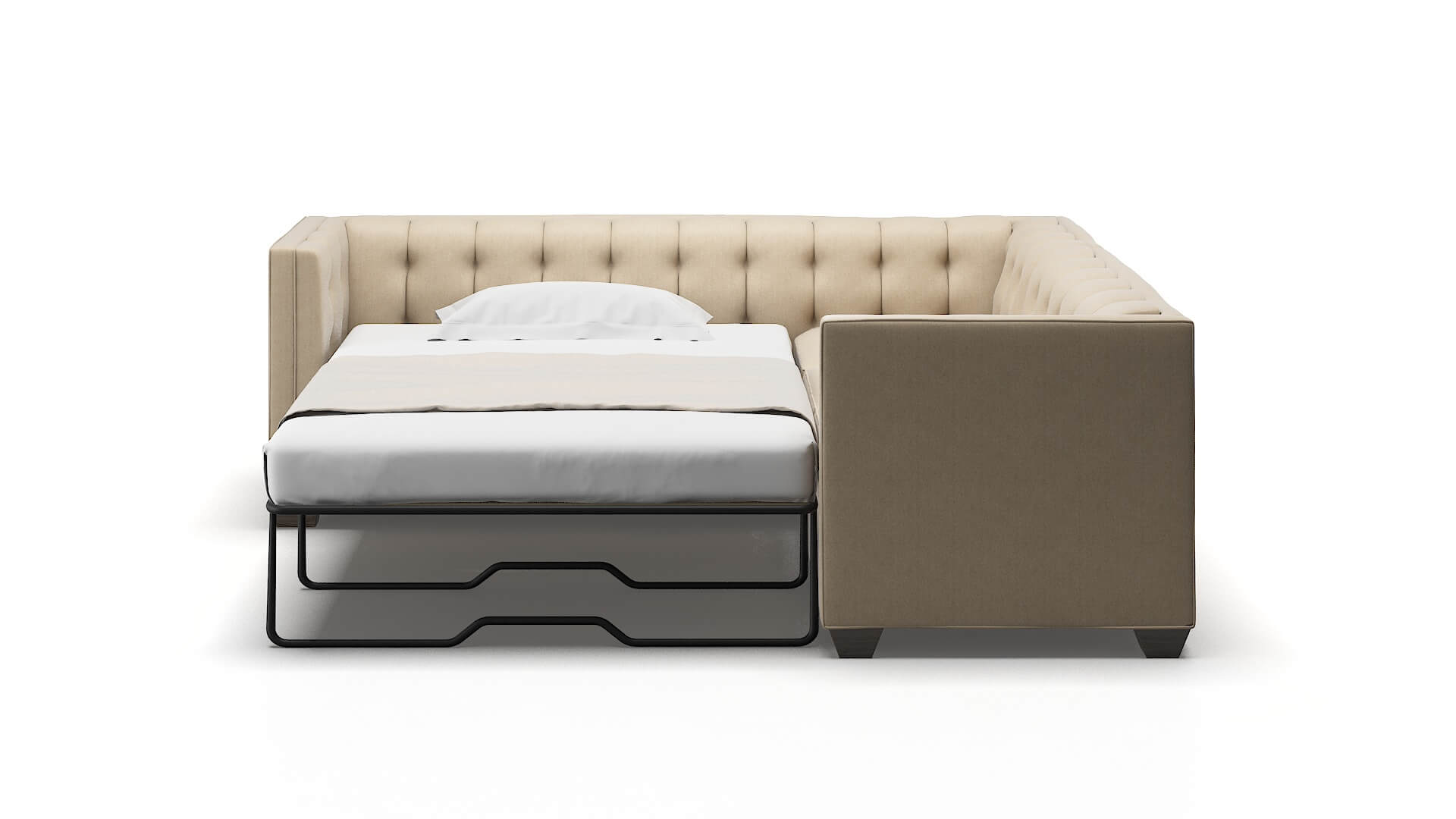 Grant Cosmo Fawn Sectional Sleeper Espresso legs 1