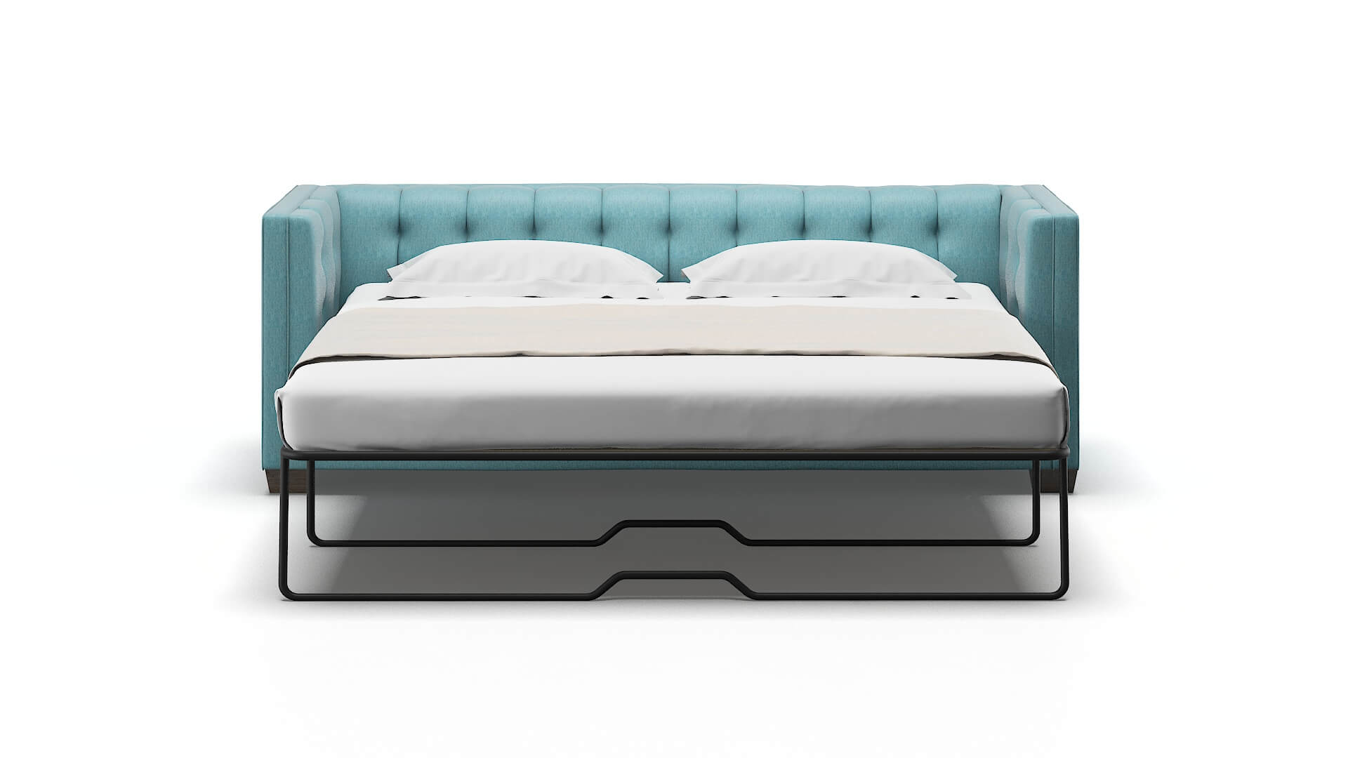 Grant Cosmo Turquoise Sofa Sleeper Espresso legs 1