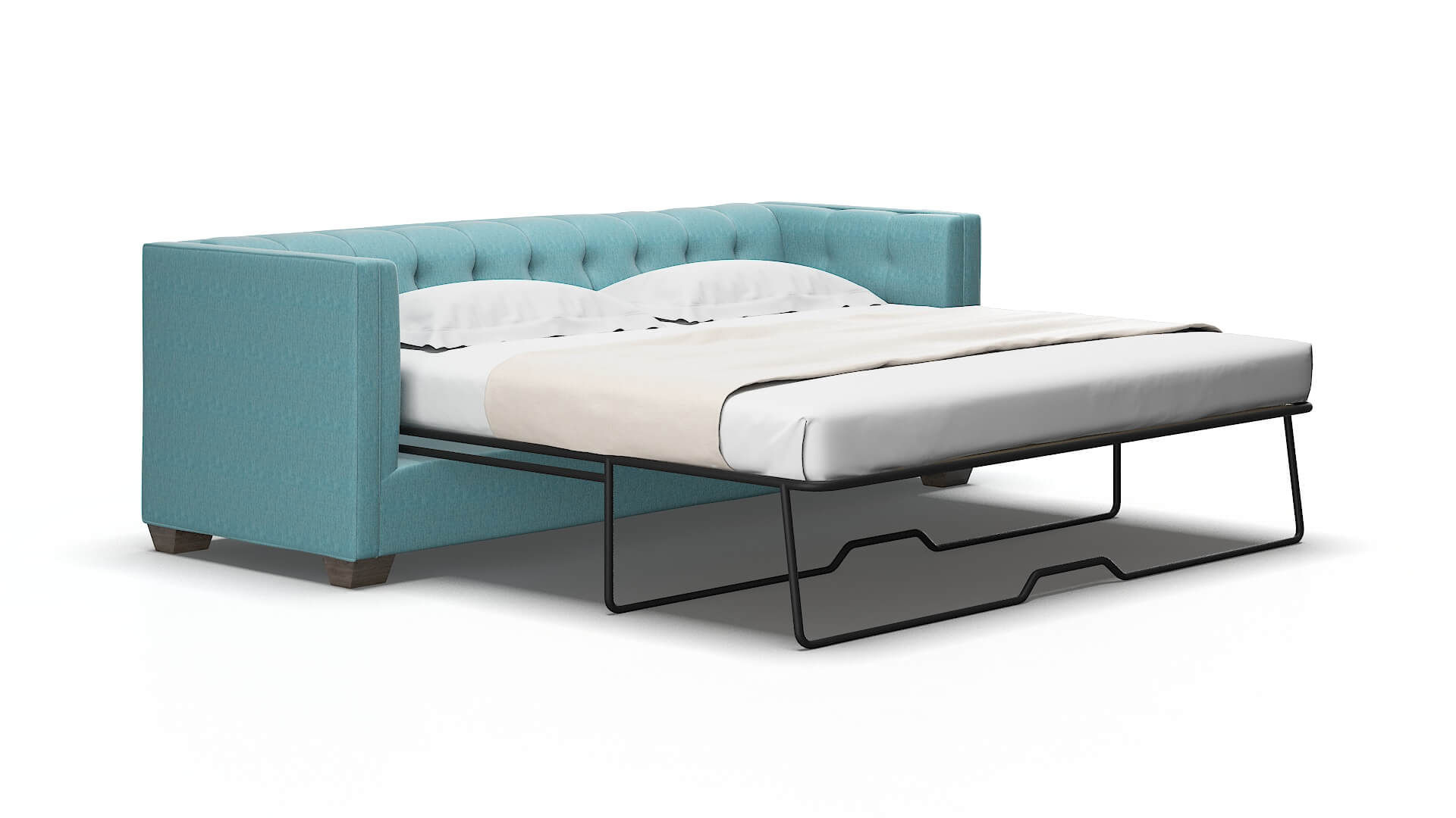 Grant Cosmo Turquoise Sofa Sleeper Espresso legs 2