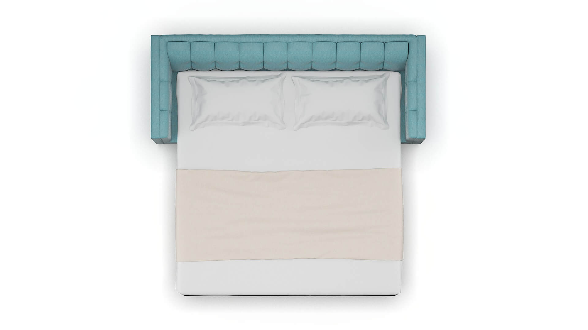 Grant Cosmo Turquoise Sofa Sleeper Espresso legs 3