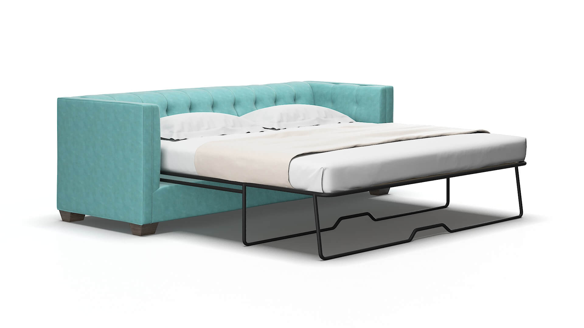 Grant Curious turquoise Sofa sleeper Espresso Legs  2