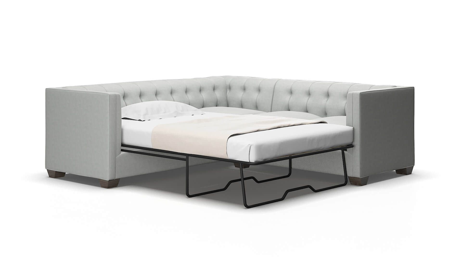 Grant Dawson platinum Sectional sleeper Espresso Legs  2