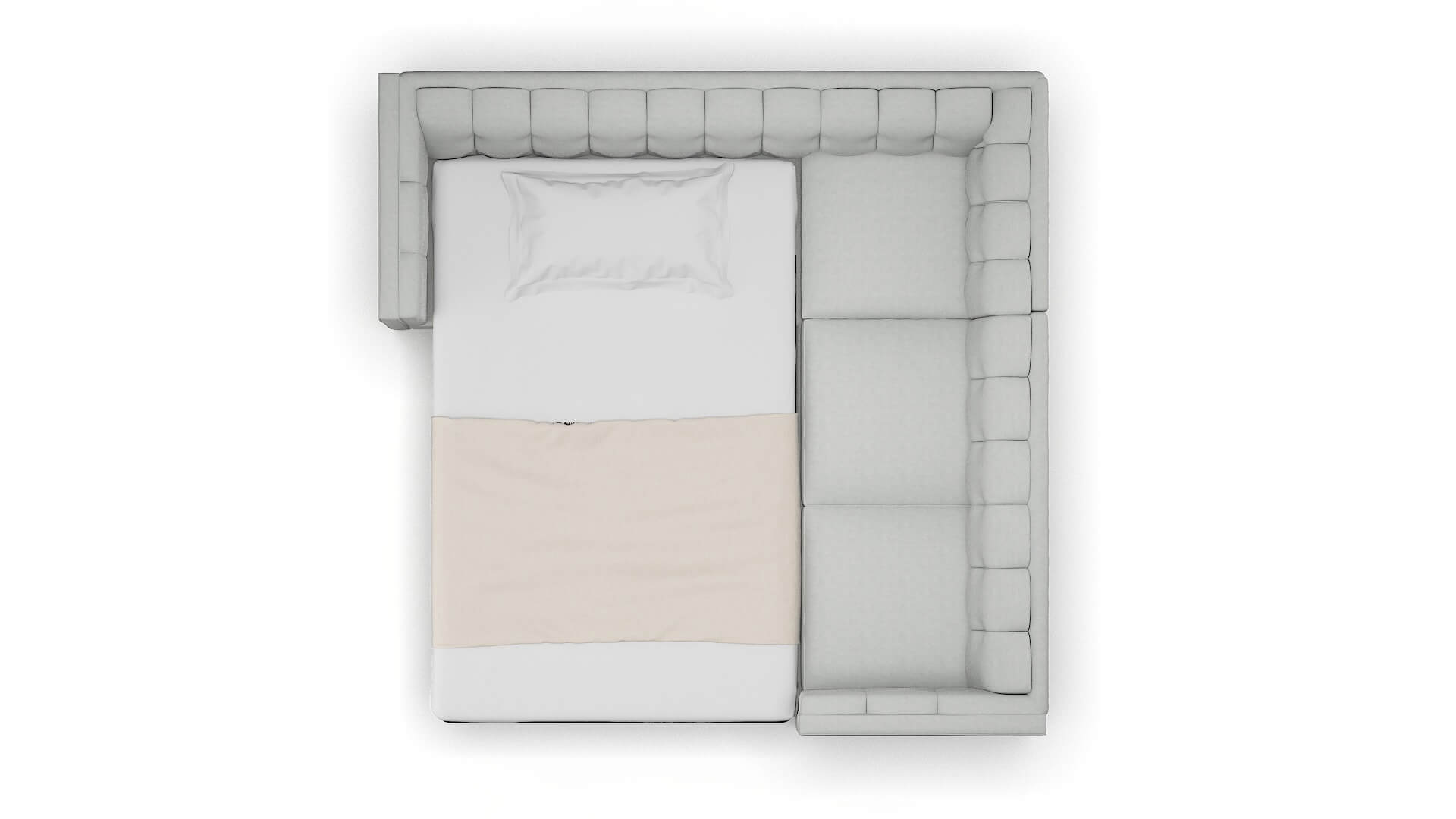 Grant Dawson Platinum Sectional Sleeper Espresso legs 3