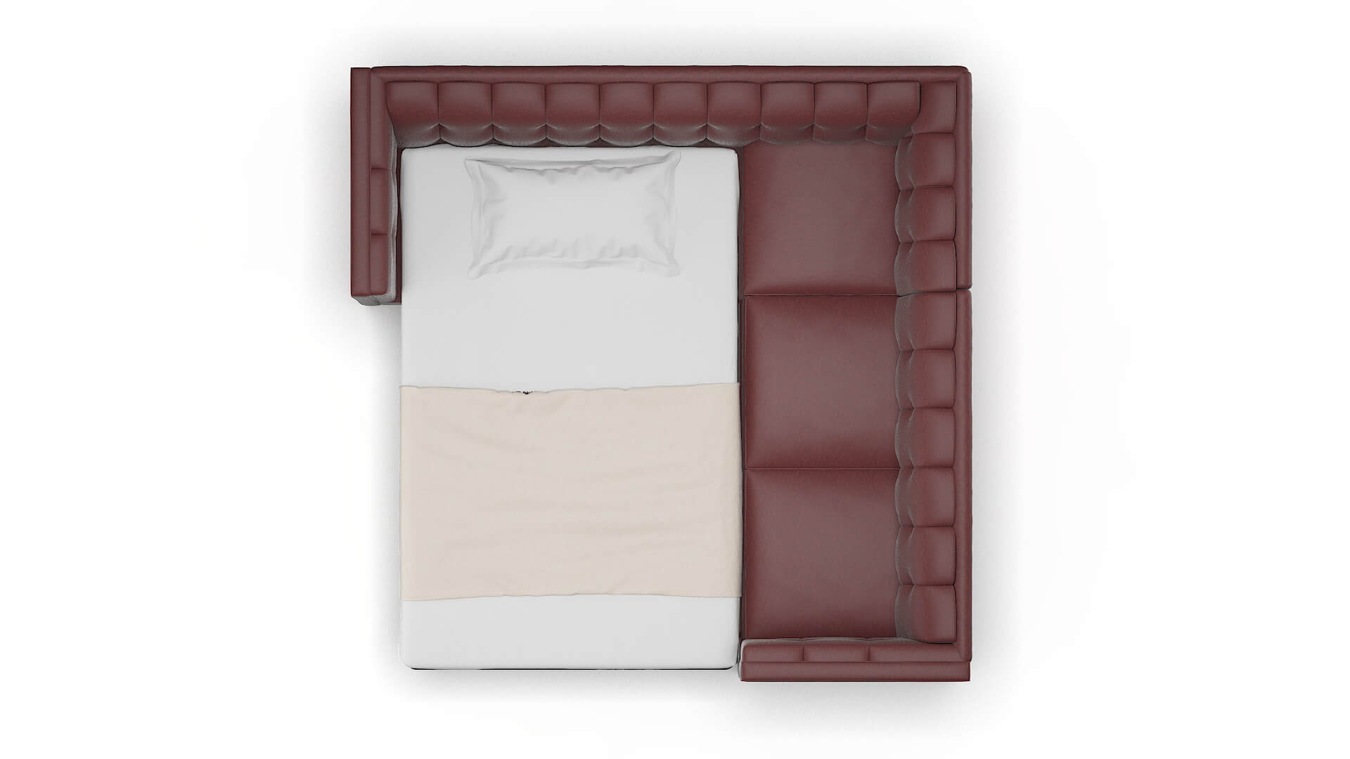 Grant Derby Berry Sectional Sleeper Espresso legs 3