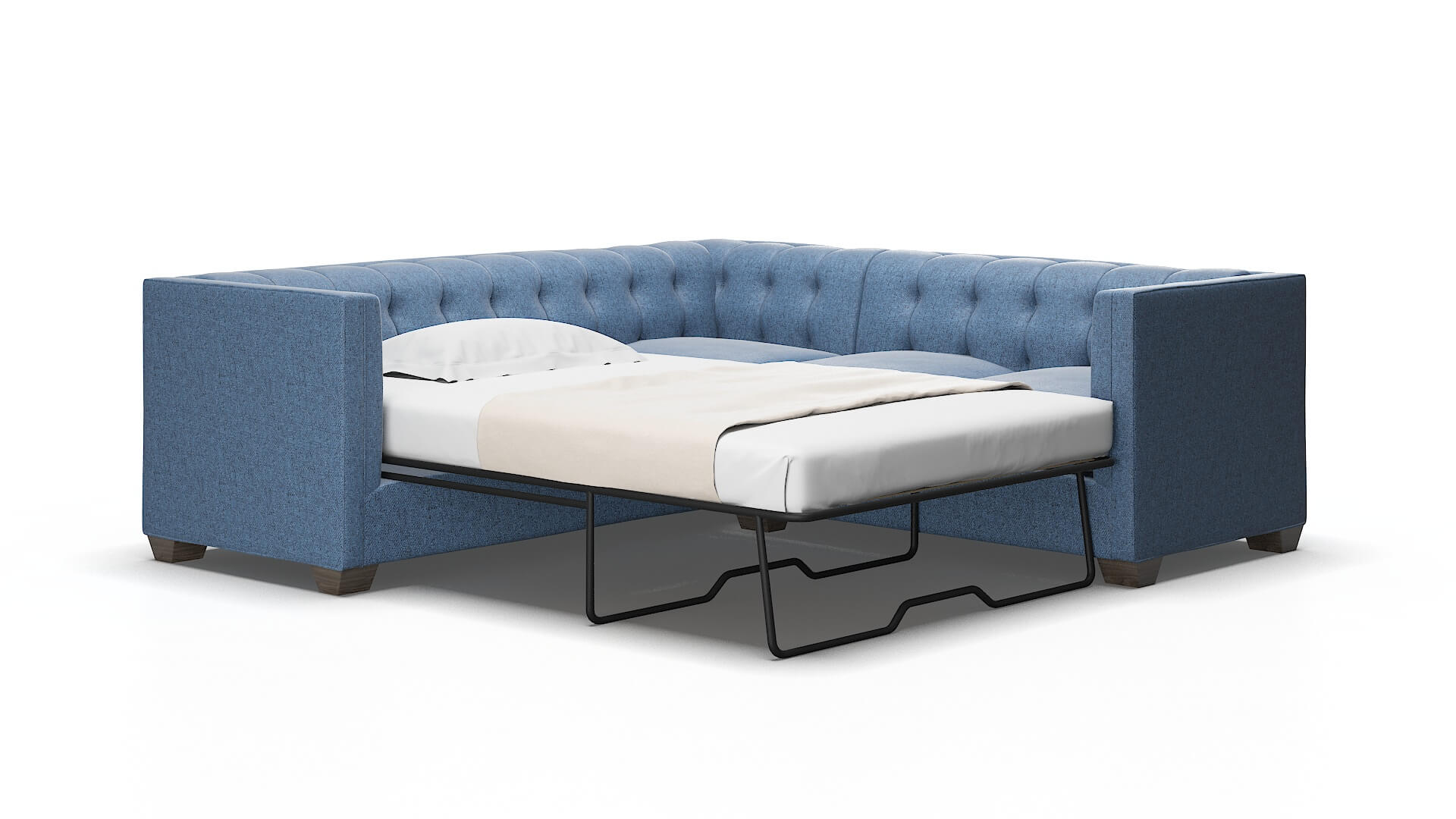 Grant Derby navy Sectional sleeper Espresso Legs  2