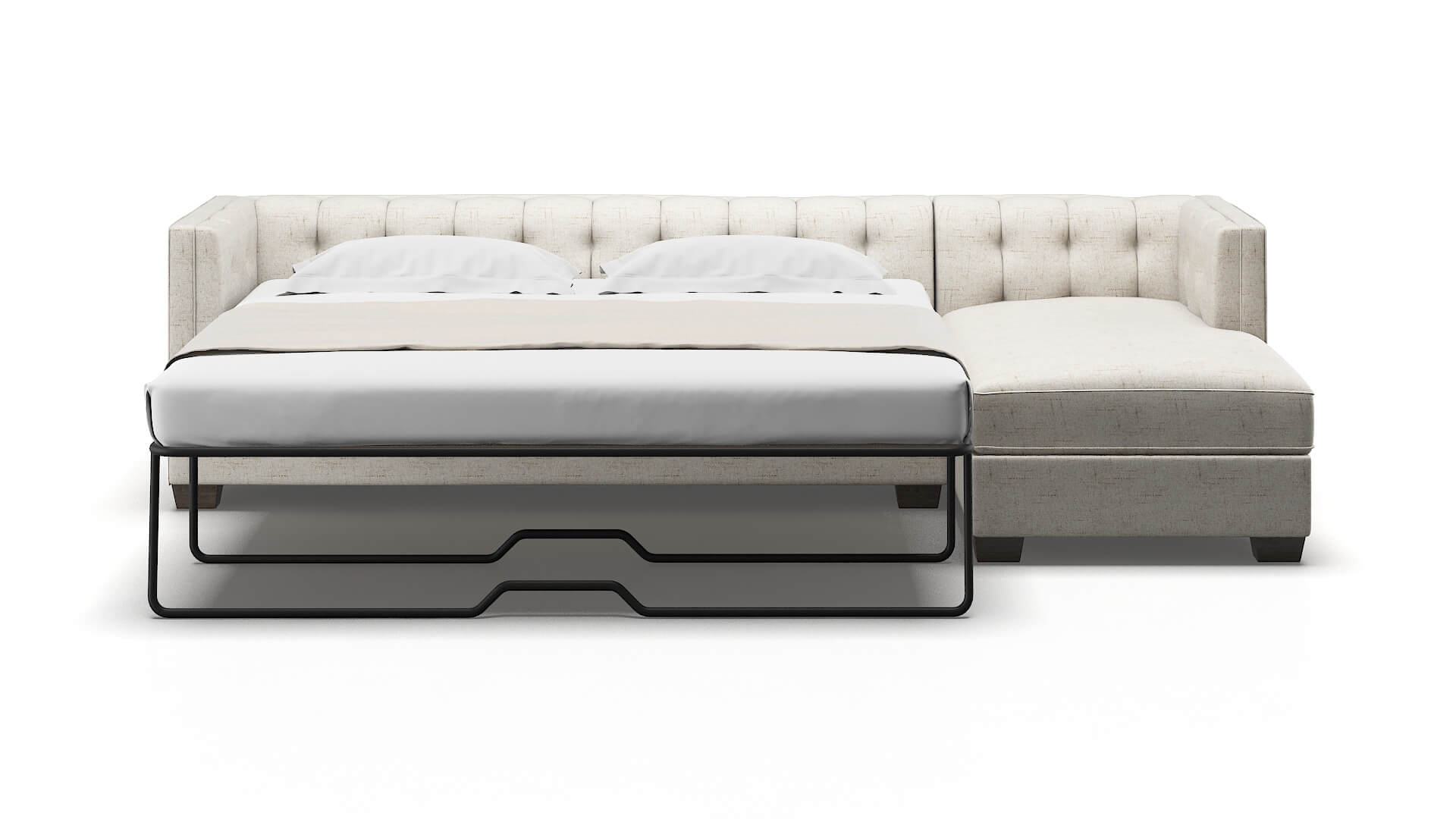 Grant Derby Taupe Panel Sleeper Espresso legs 1