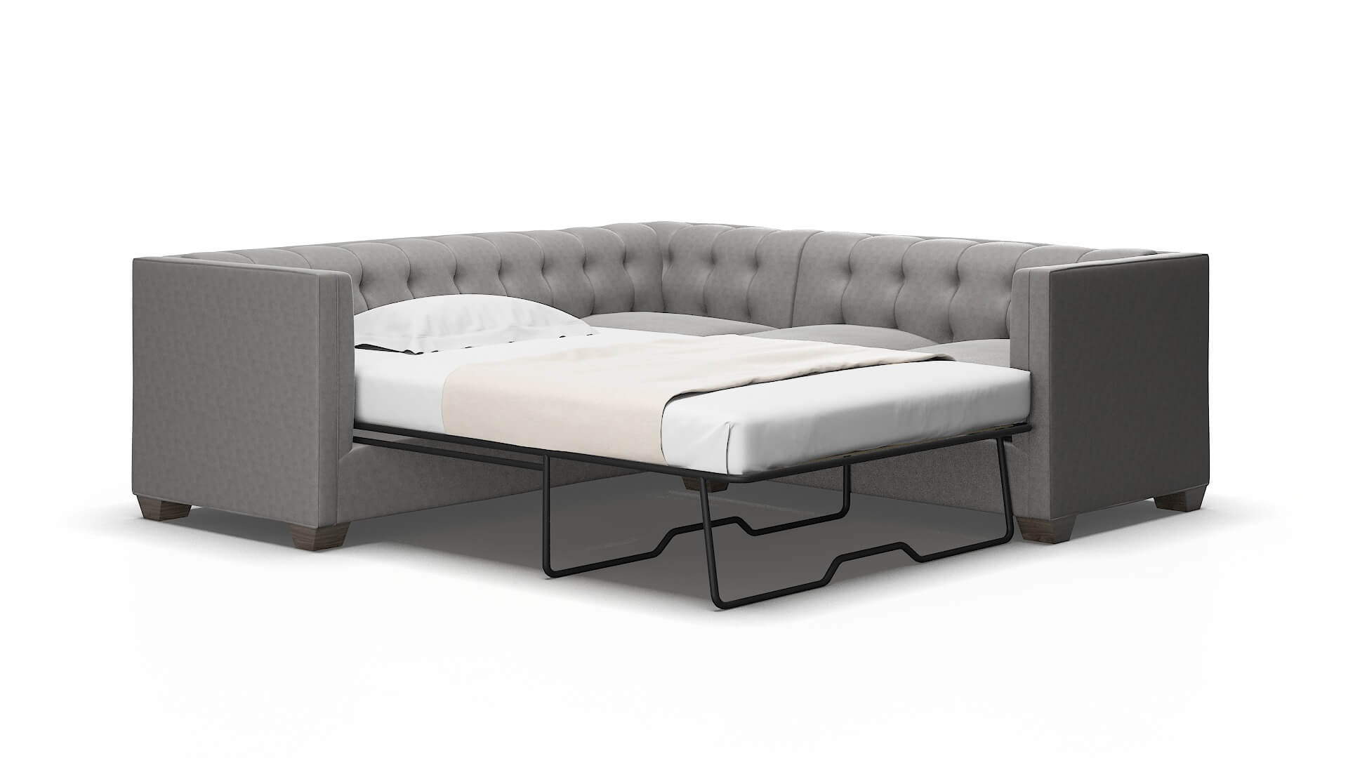 Grant Dream_d charcoal Sectional sleeper Espresso Legs  2