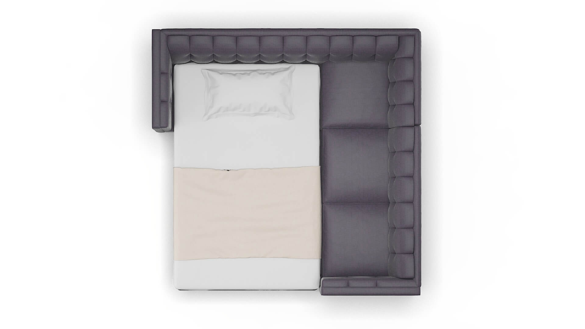 Grant Durham Ink Sectional Sleeper Espresso legs 3