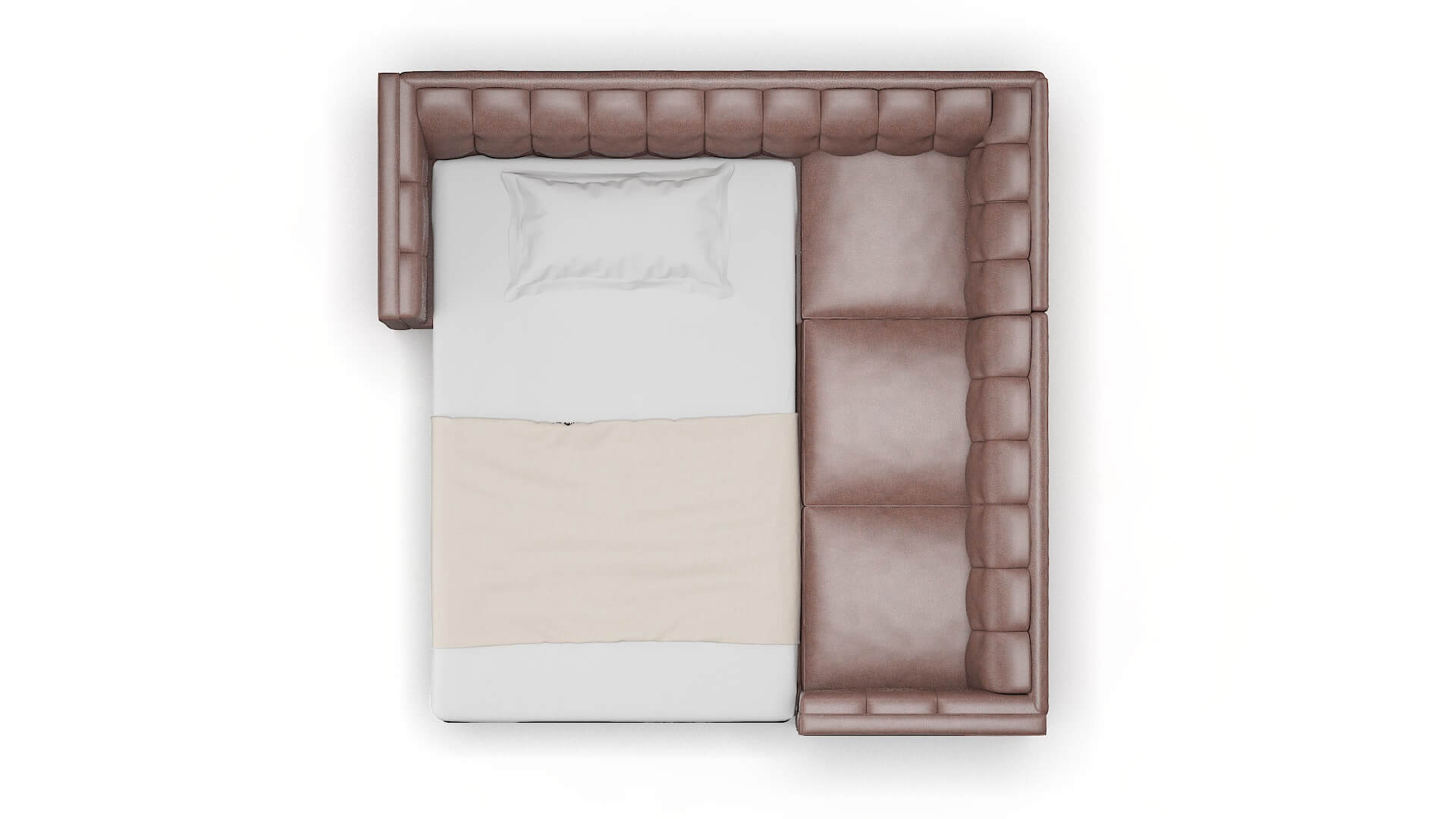 Grant Ford Brown Sectional Sleeper Espresso legs 3