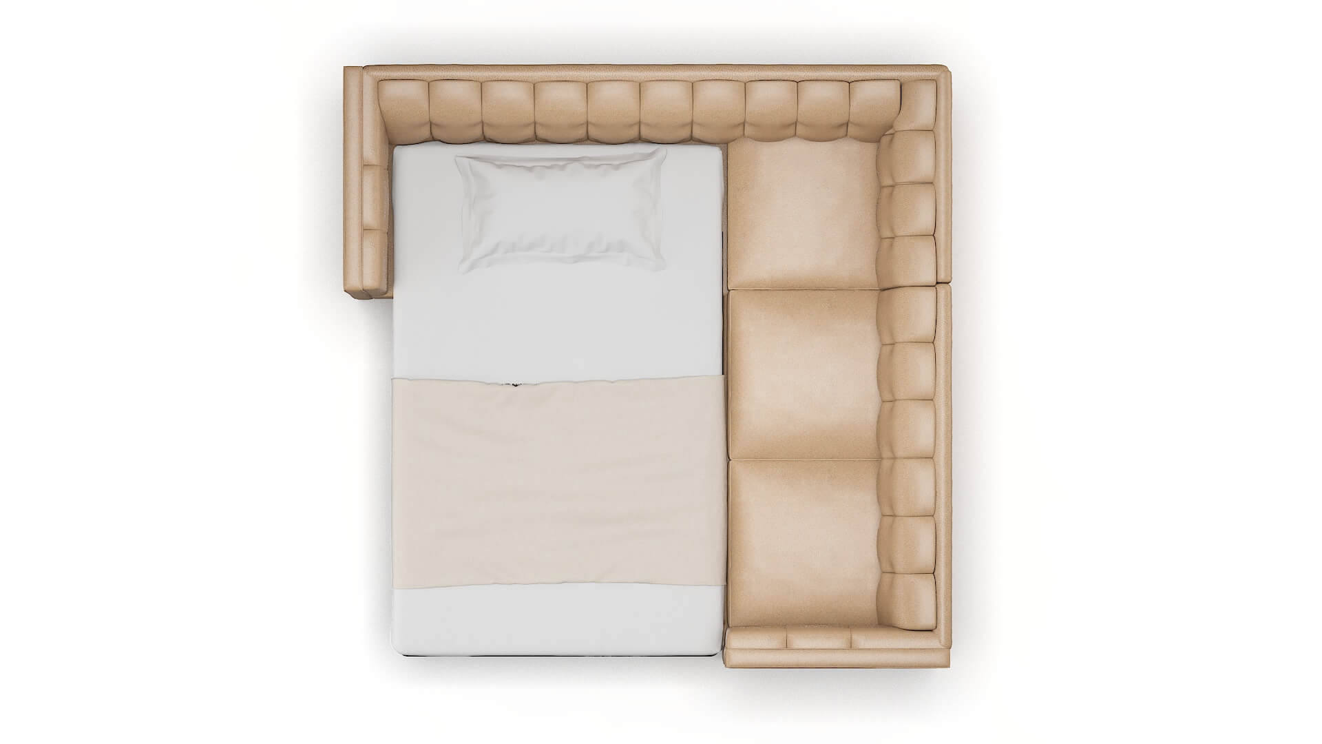 Grant Ford Dune Sectional Sleeper Espresso legs 3