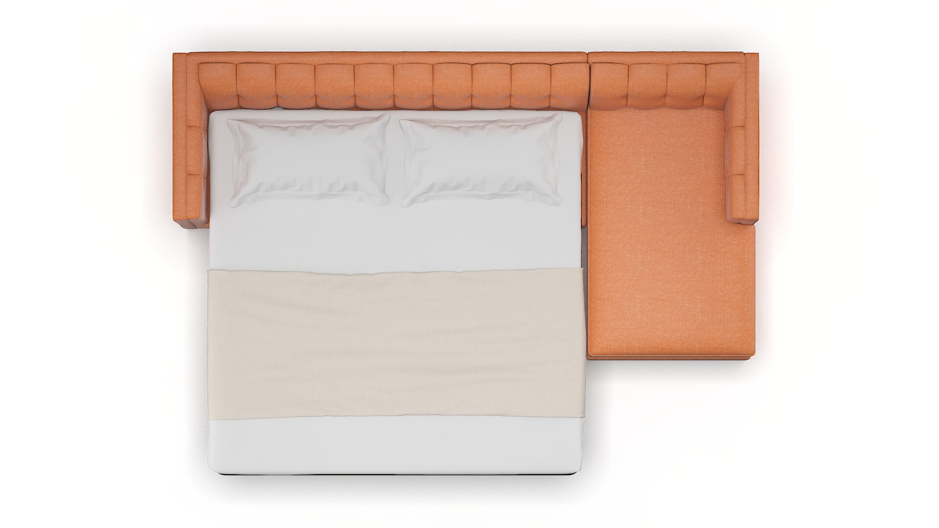 Grant Hepburn Appricot Panel Sleeper Espresso legs 3