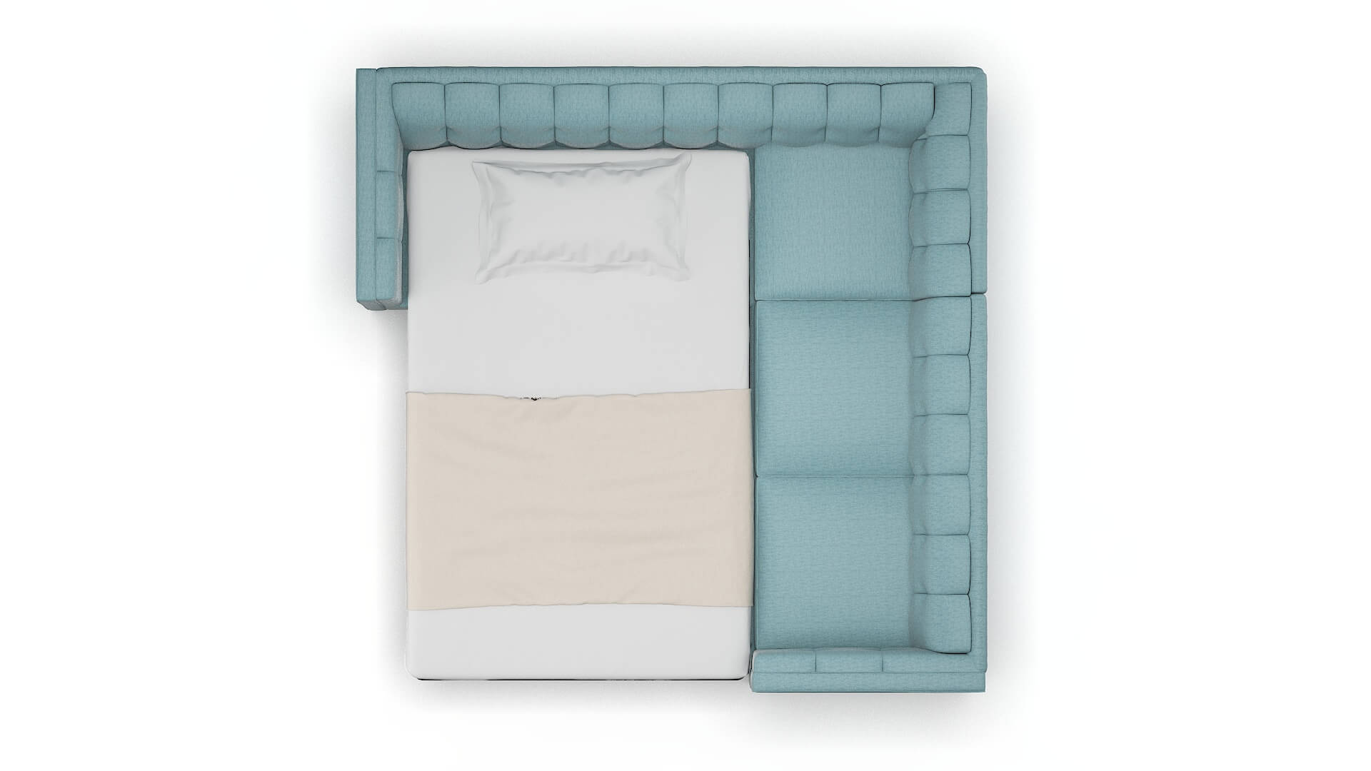 Grant Insight Peacock Sectional Sleeper Espresso legs 3