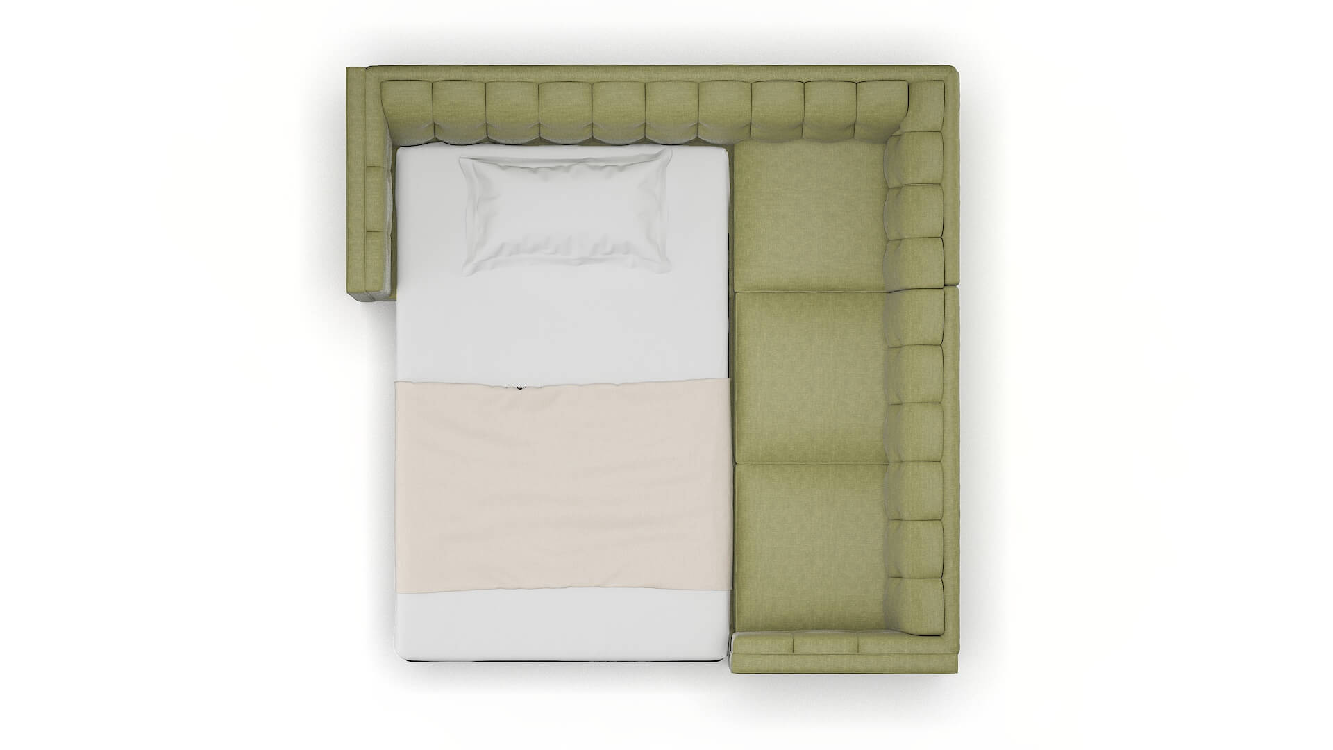 Grant Keylargo Grass Sectional Sleeper Espresso legs 3