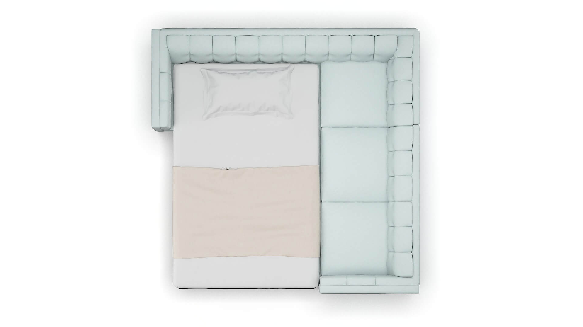 Grant Leslie Robins_egg Sectional Sleeper Espresso legs 3