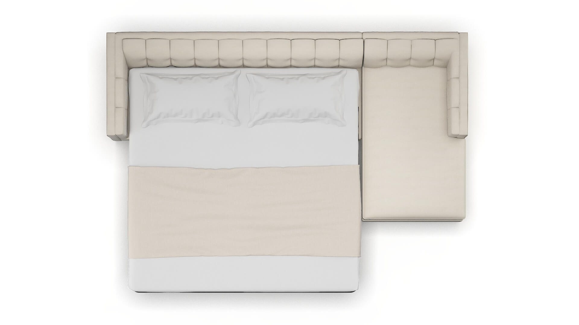 Grant Malibu Linen Panel Sleeper Espresso legs 3