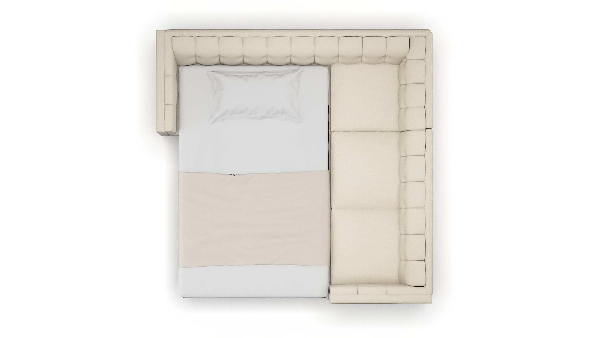 Grant Malibu Sand Sectional Sleeper Espresso legs 3