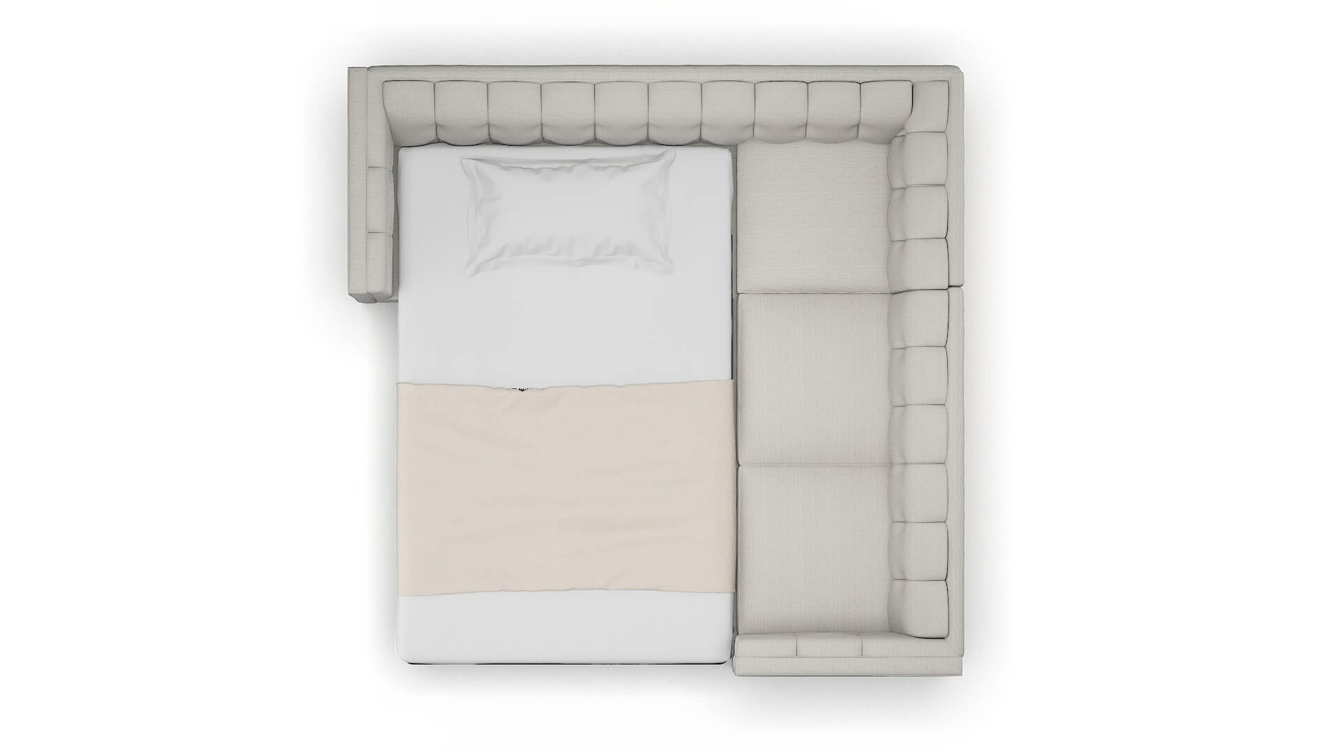 Grant Naples Ash Sectional Sleeper Espresso legs 3