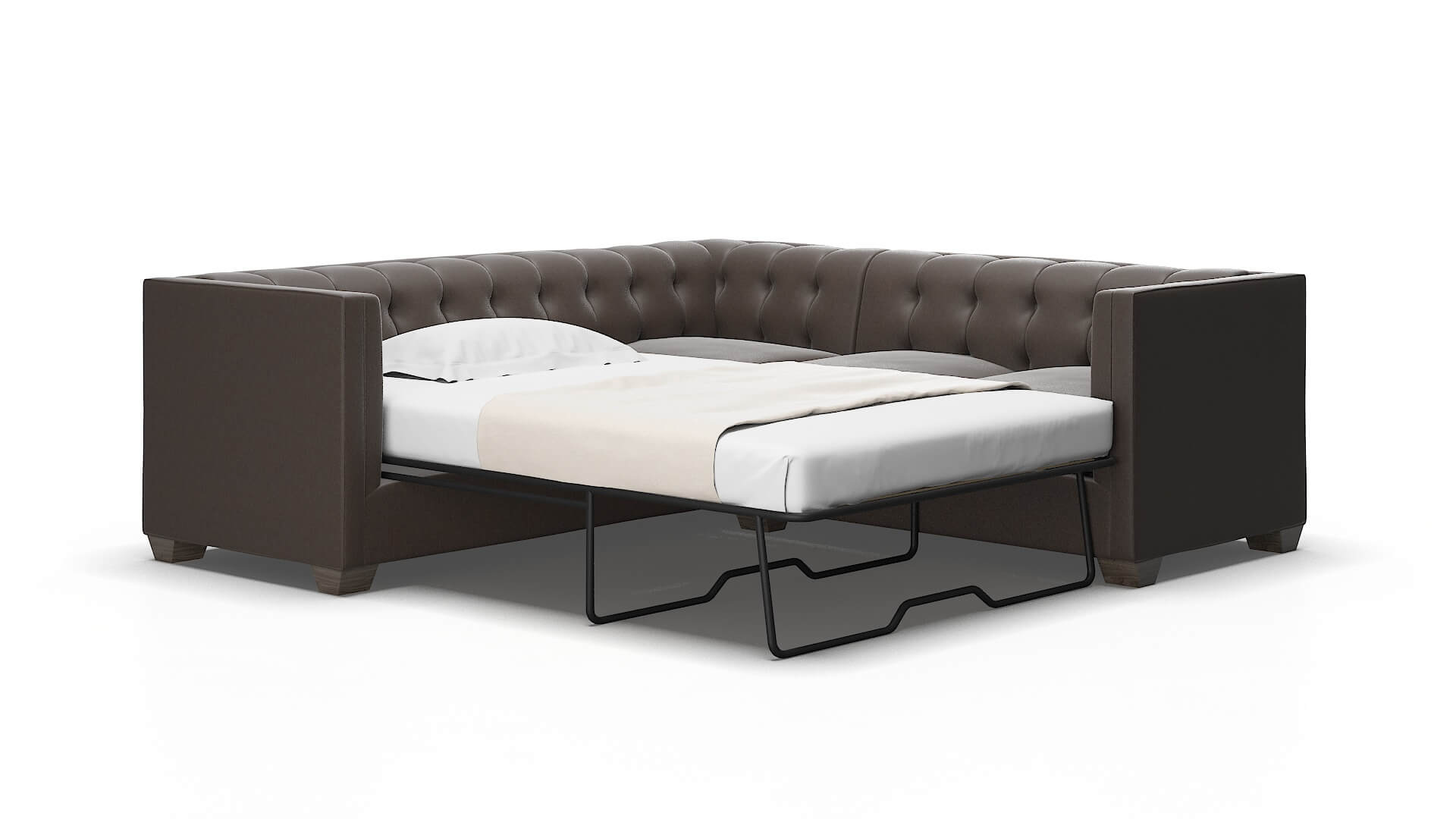 Grant Naples graphite Sectional sleeper Espresso Legs  2