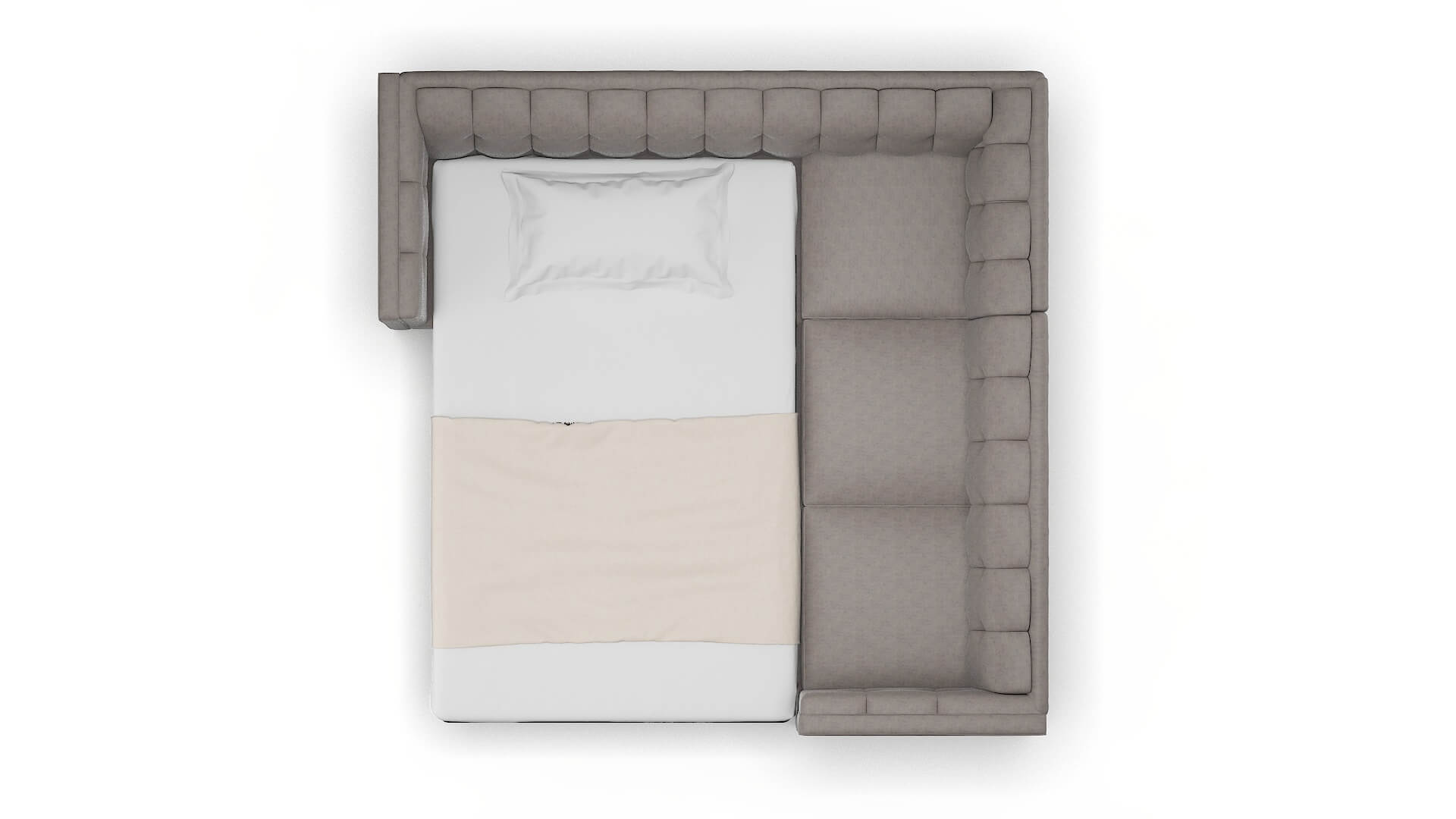 Grant Noble Otter Sectional Sleeper Espresso legs 3