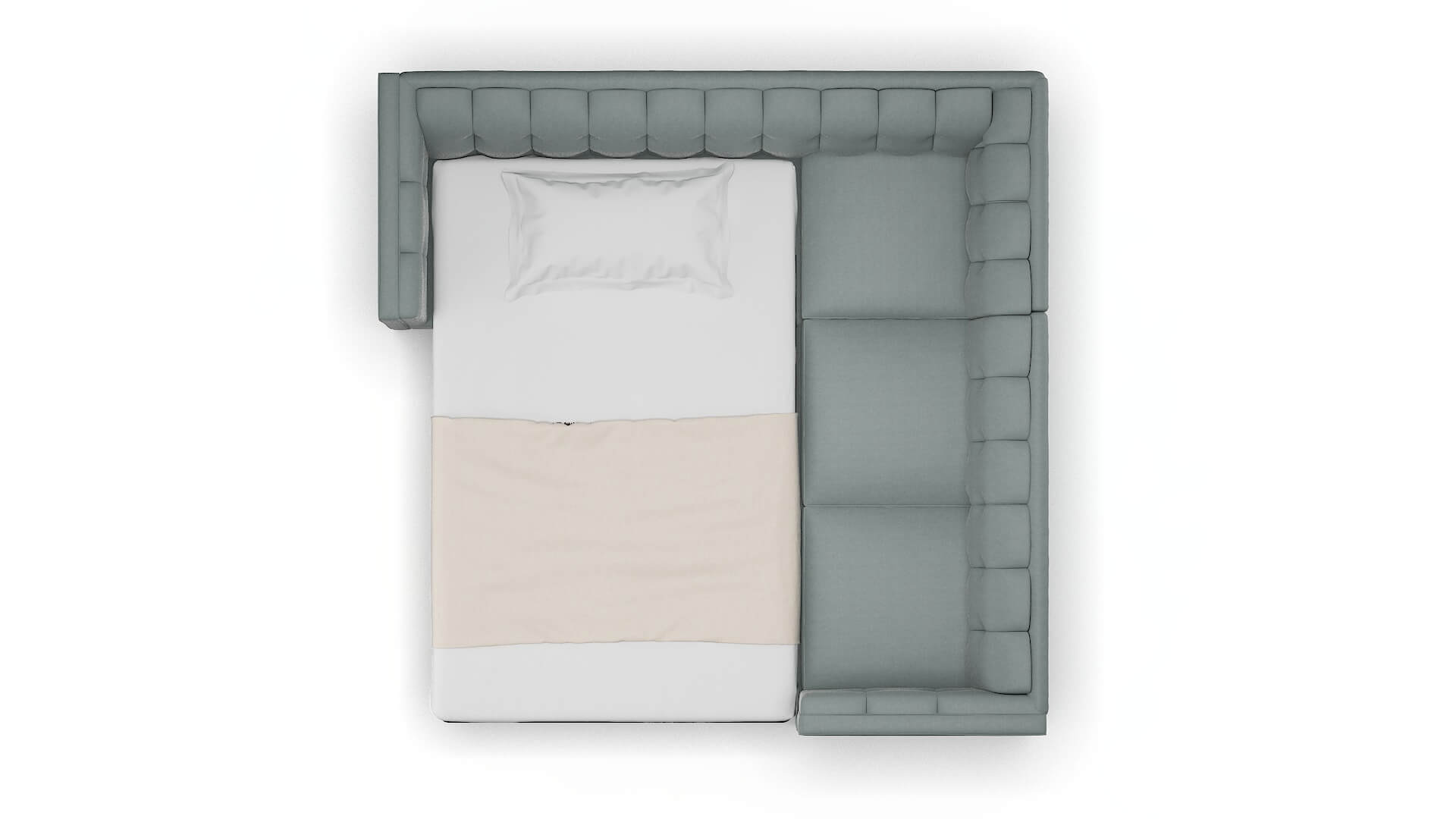 Grant Oakley Baltic Sectional Sleeper Espresso legs 3