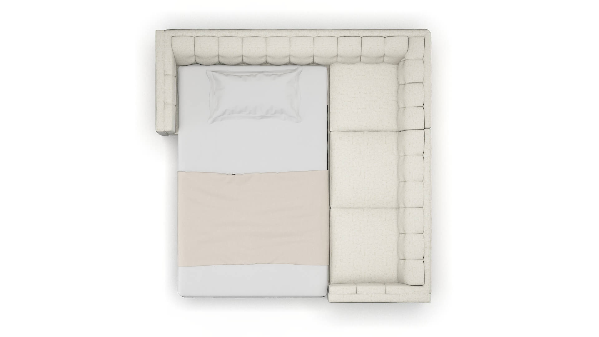 Grant Oceanside Birch Sectional Sleeper Espresso legs 3