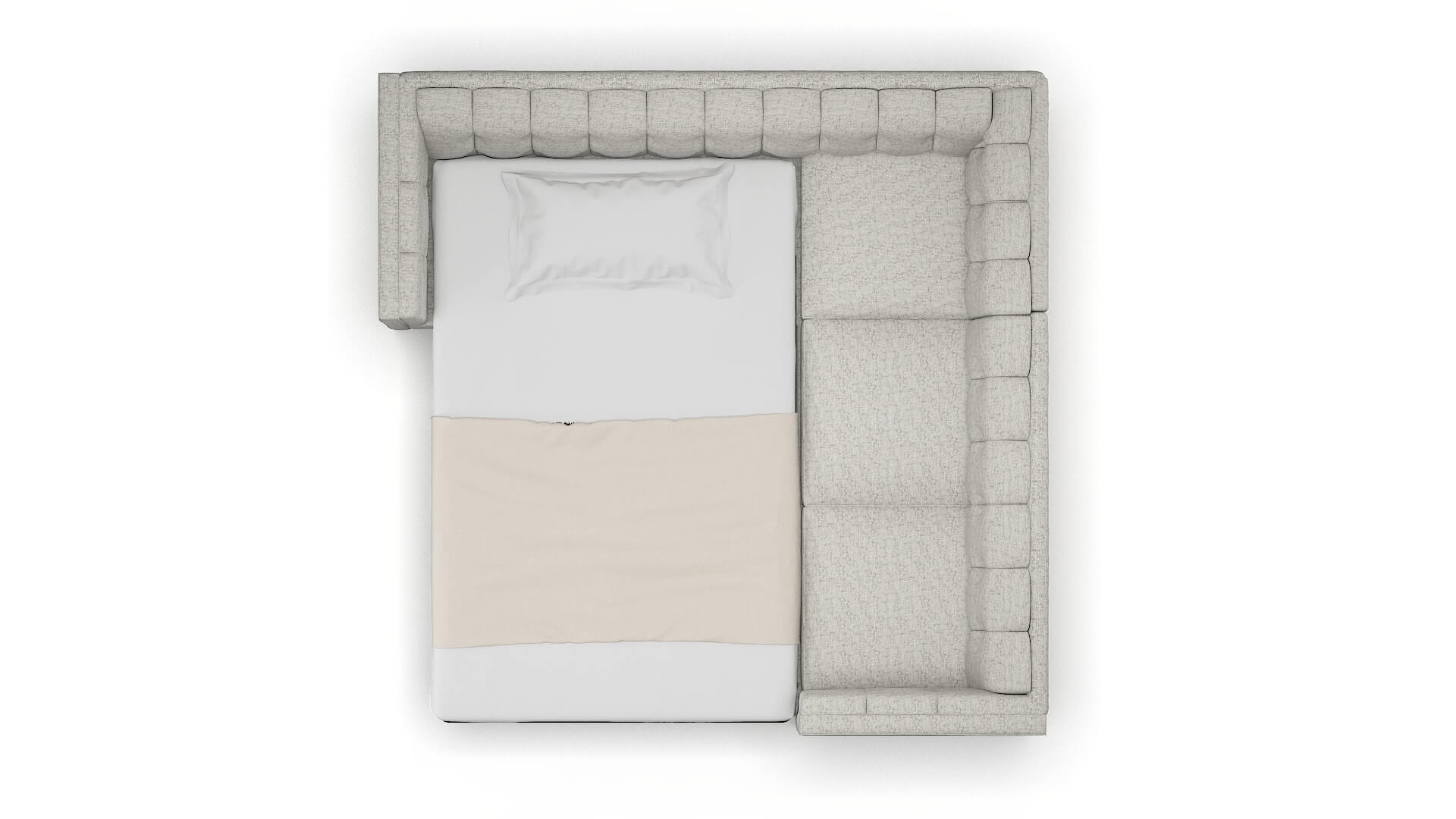 Grant Oceanside Granite Sectional Sleeper Espresso legs 3