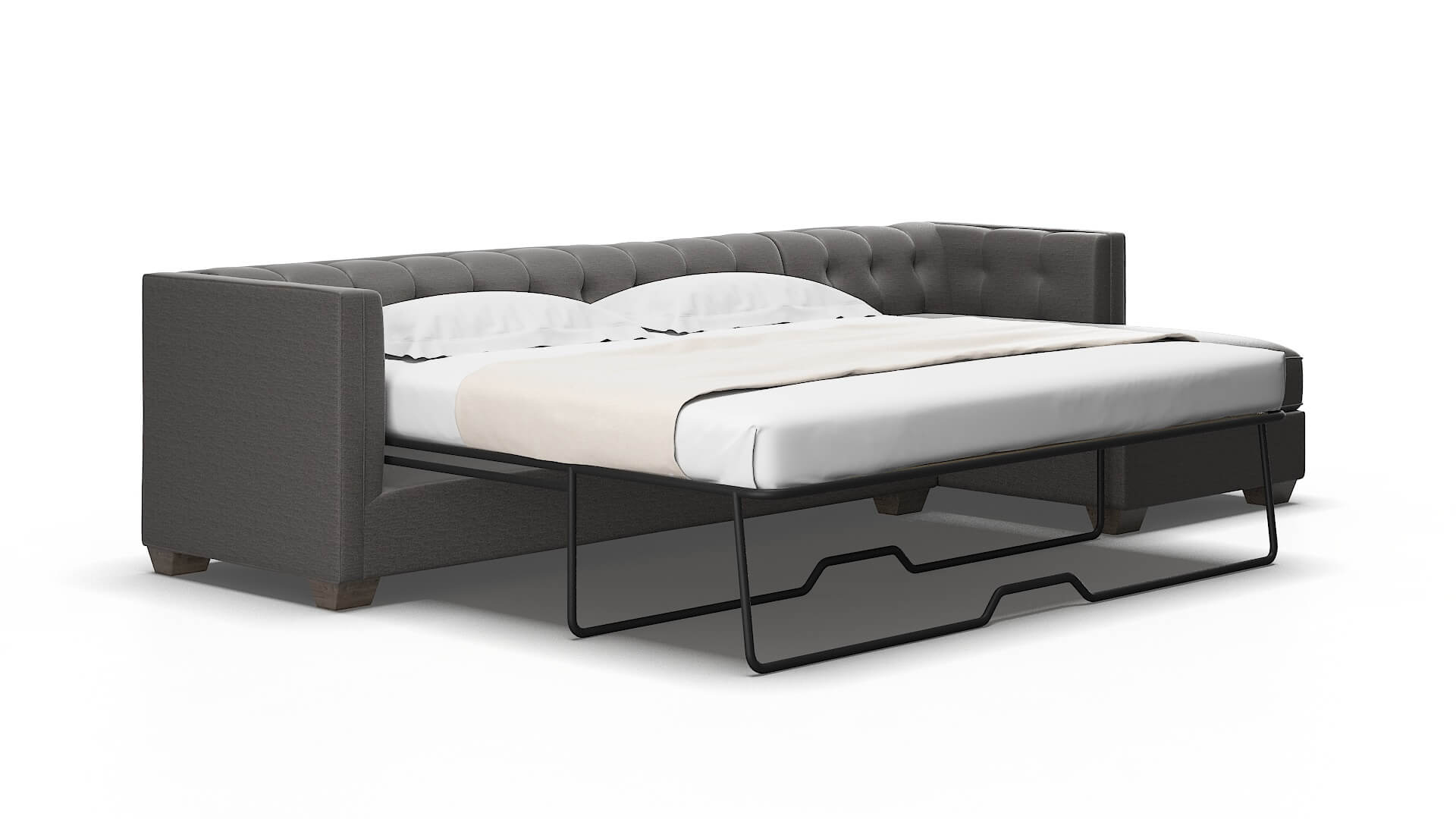 Grant Oscar charcoal Panel sleeper Espresso Legs  2