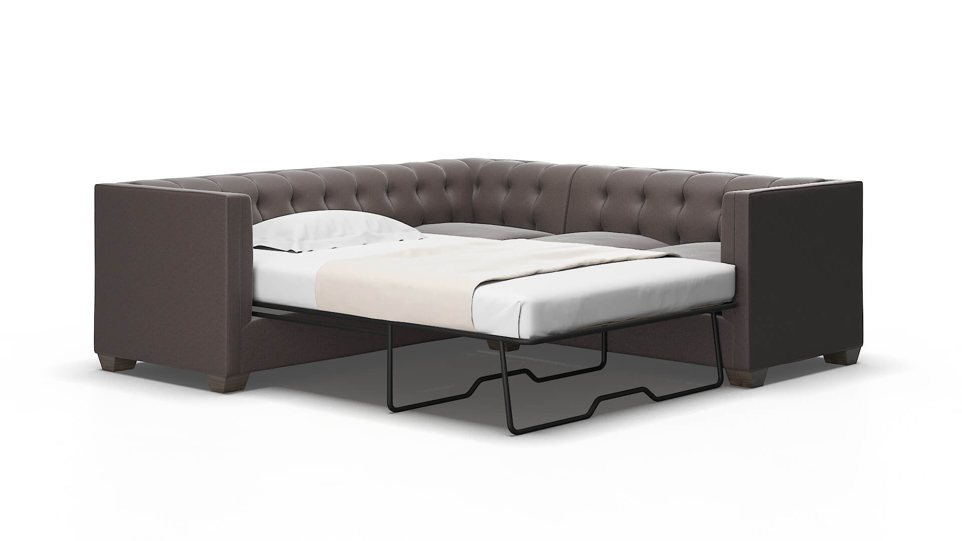 Grant Oscar chocolate Sectional sleeper Espresso Legs  2