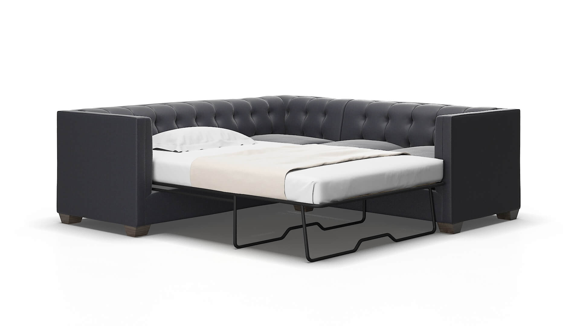 Grant Parker midnight Sectional sleeper Espresso Legs  2