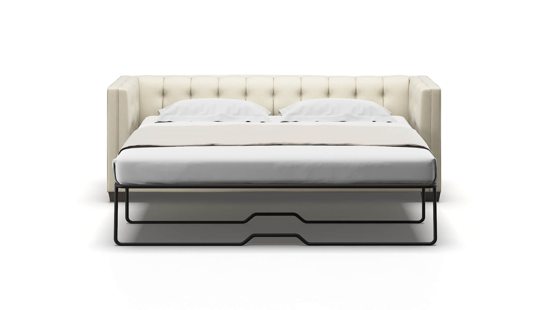 Grant Phoenix Ivory Sofa Sleeper Espresso legs 1