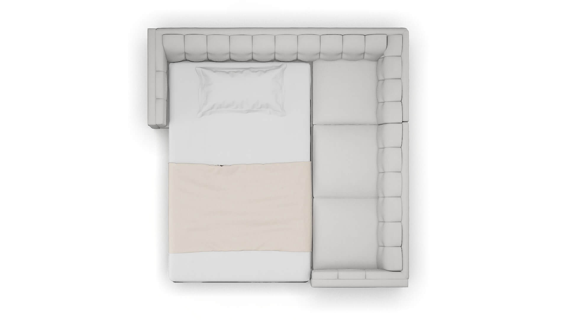 Grant Prisma Steam Sectional Sleeper Espresso legs 3