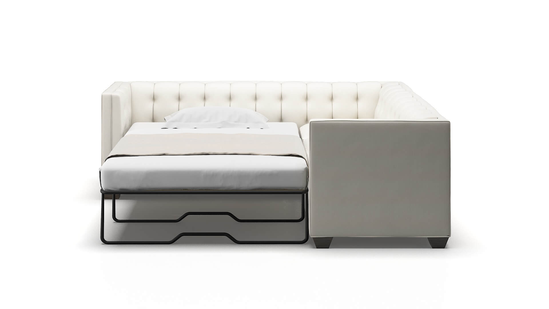 Grant R_prize Cream Sectional Sleeper Espresso legs 1