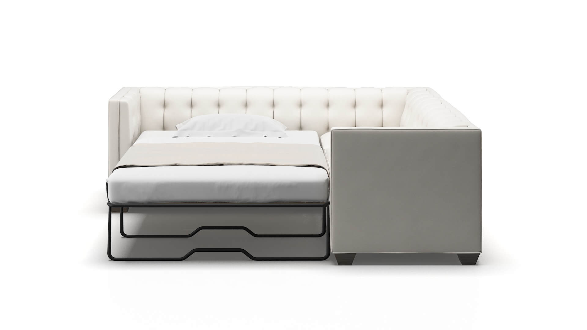 Grant Redondo Pearl Sectional Sleeper Espresso legs 1