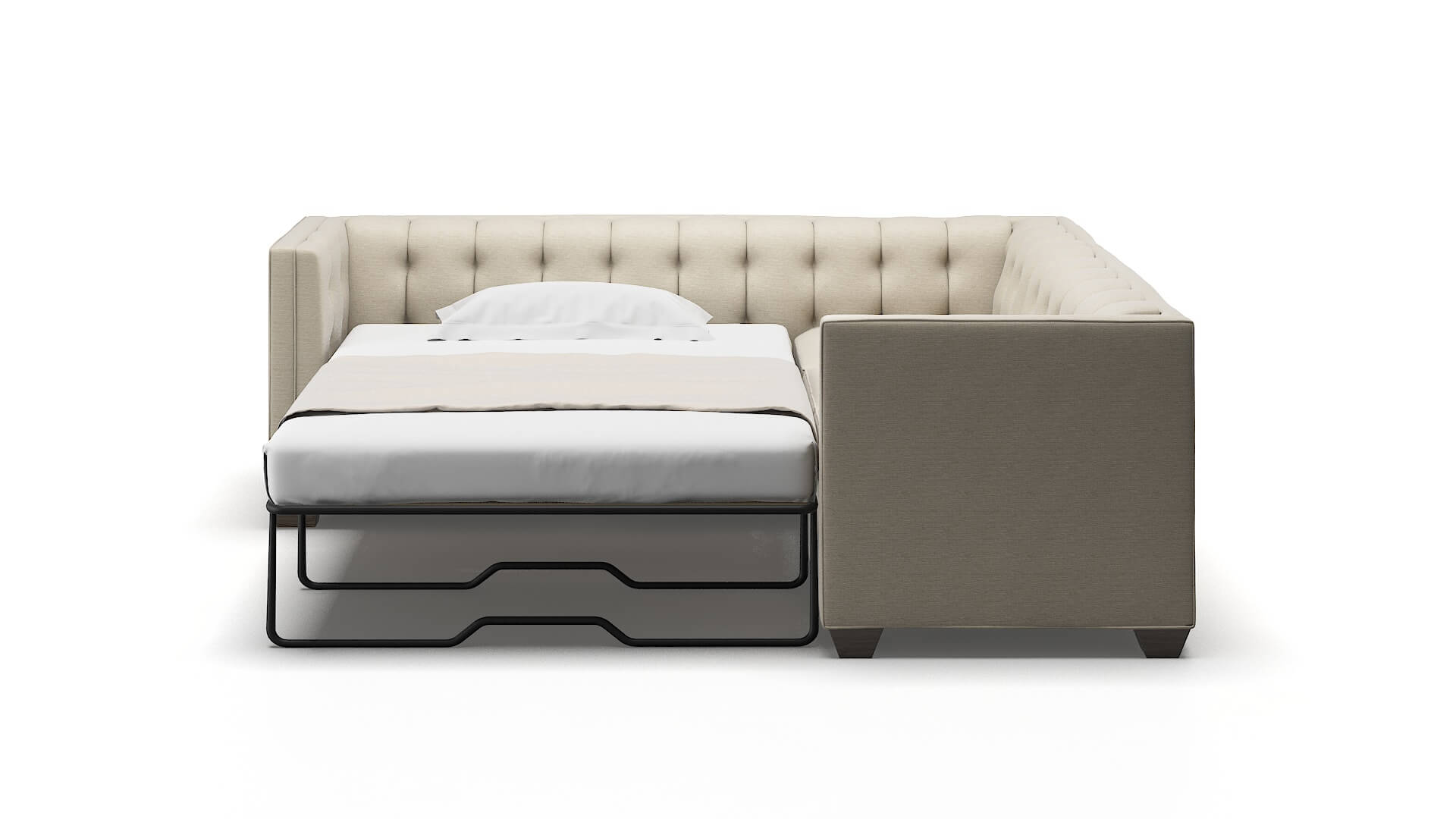 Grant Rocket Dove Sectional Sleeper Espresso legs 1