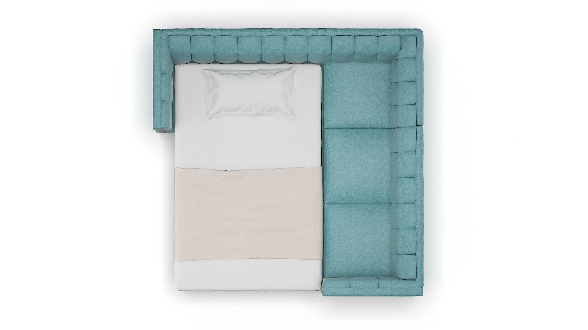 Grant Rocket Peacock Sectional Sleeper Espresso legs 3