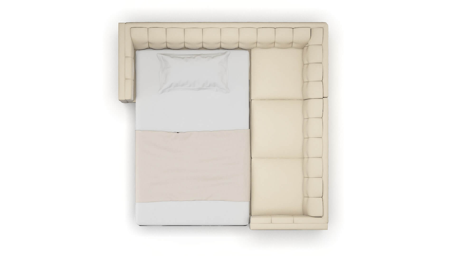 Grant Rocket Sand Sectional Sleeper Espresso legs 3